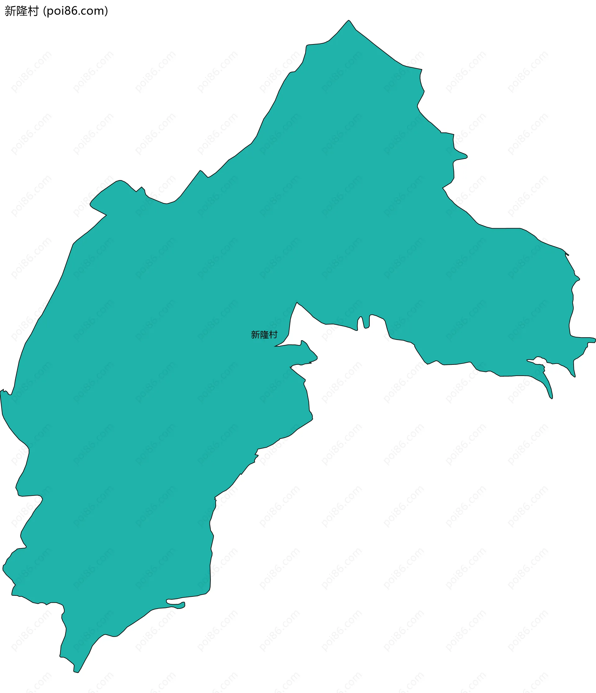 新隆村边界地图