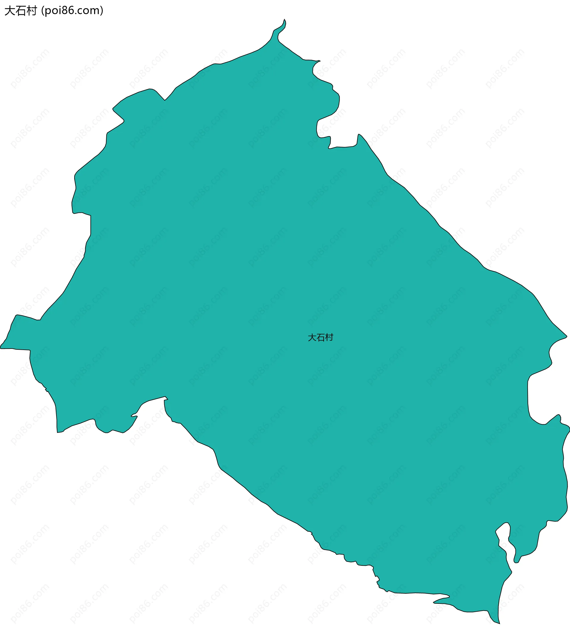 大石村边界地图