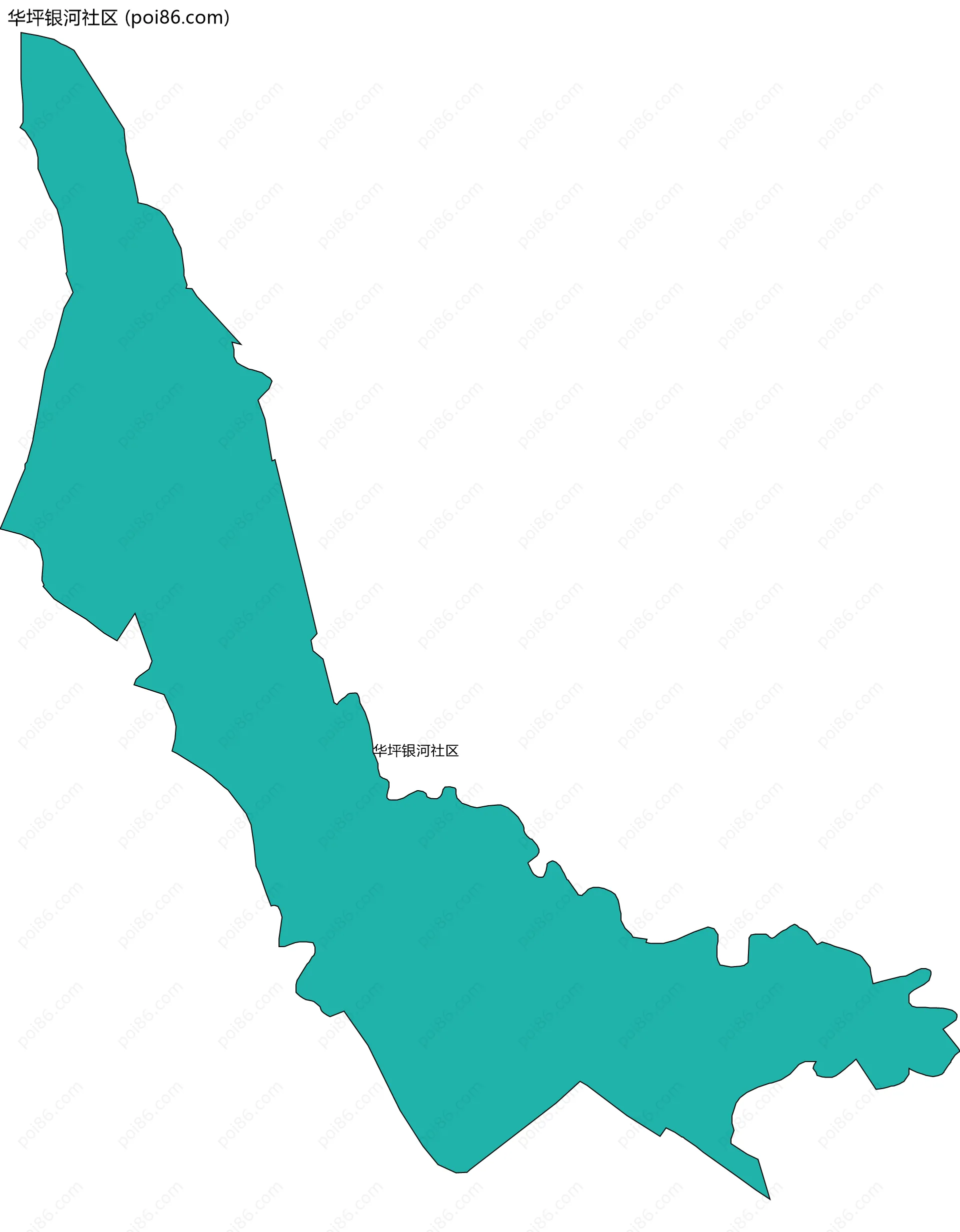 华坪银河社区边界地图