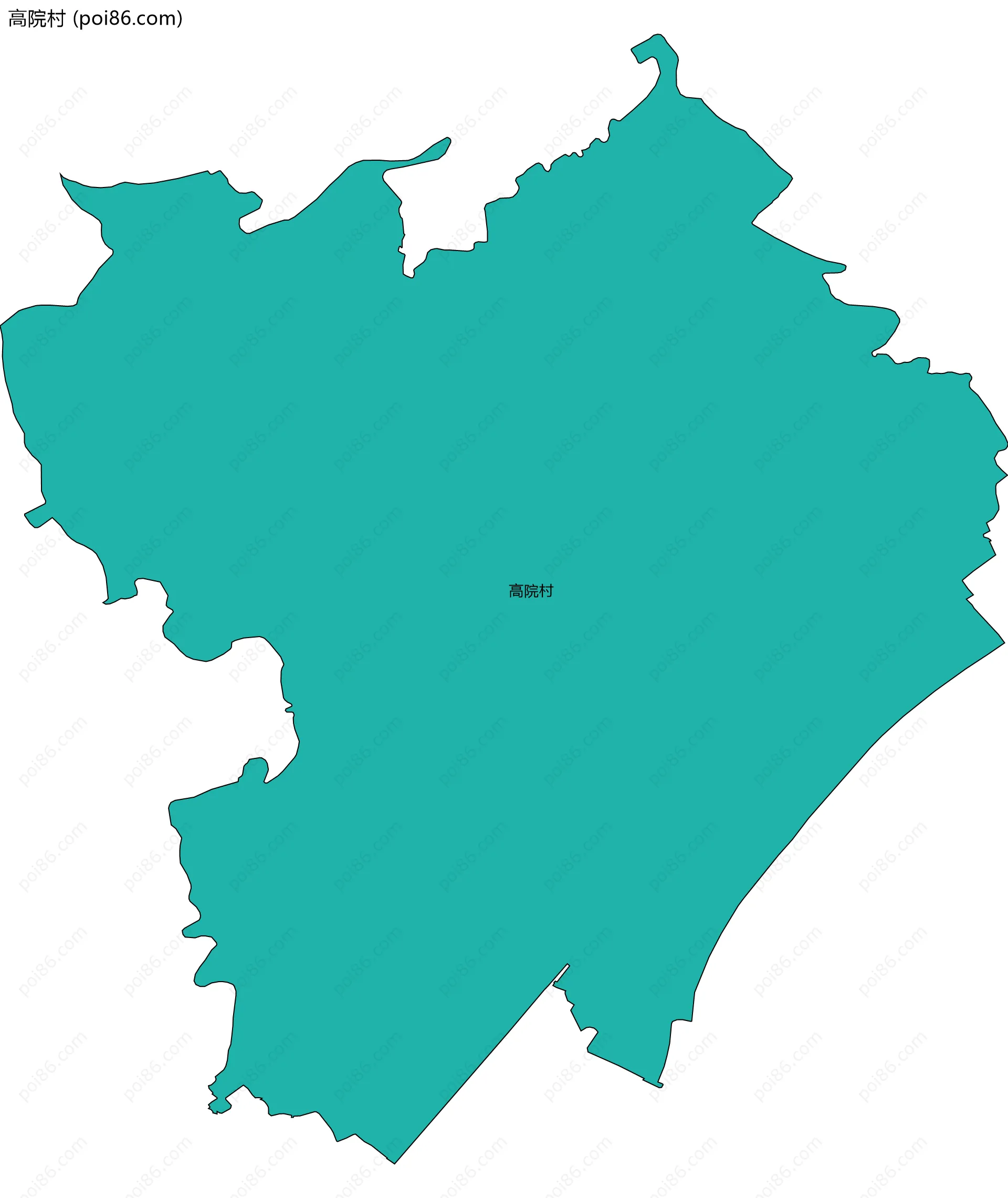 高院村边界地图
