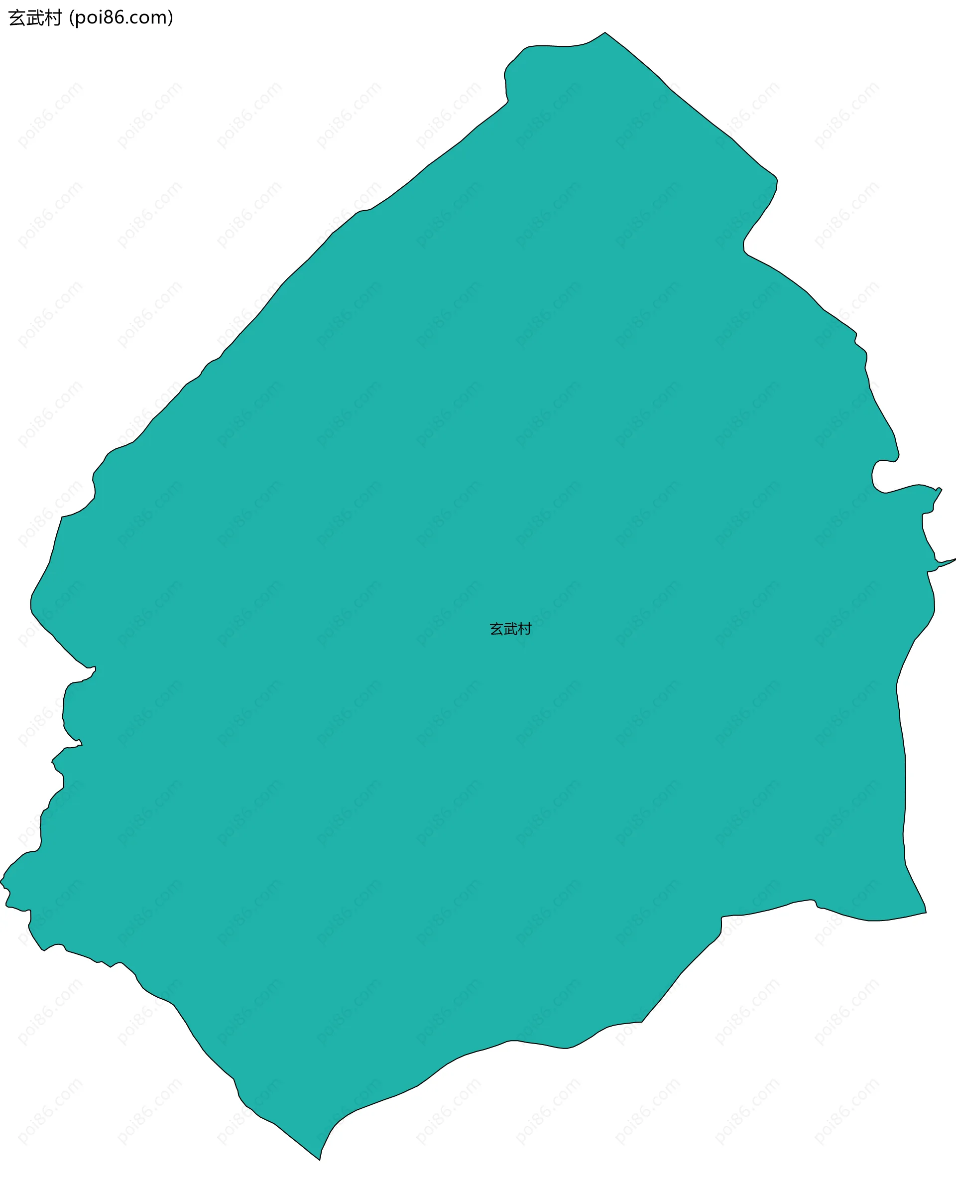 玄武村边界地图