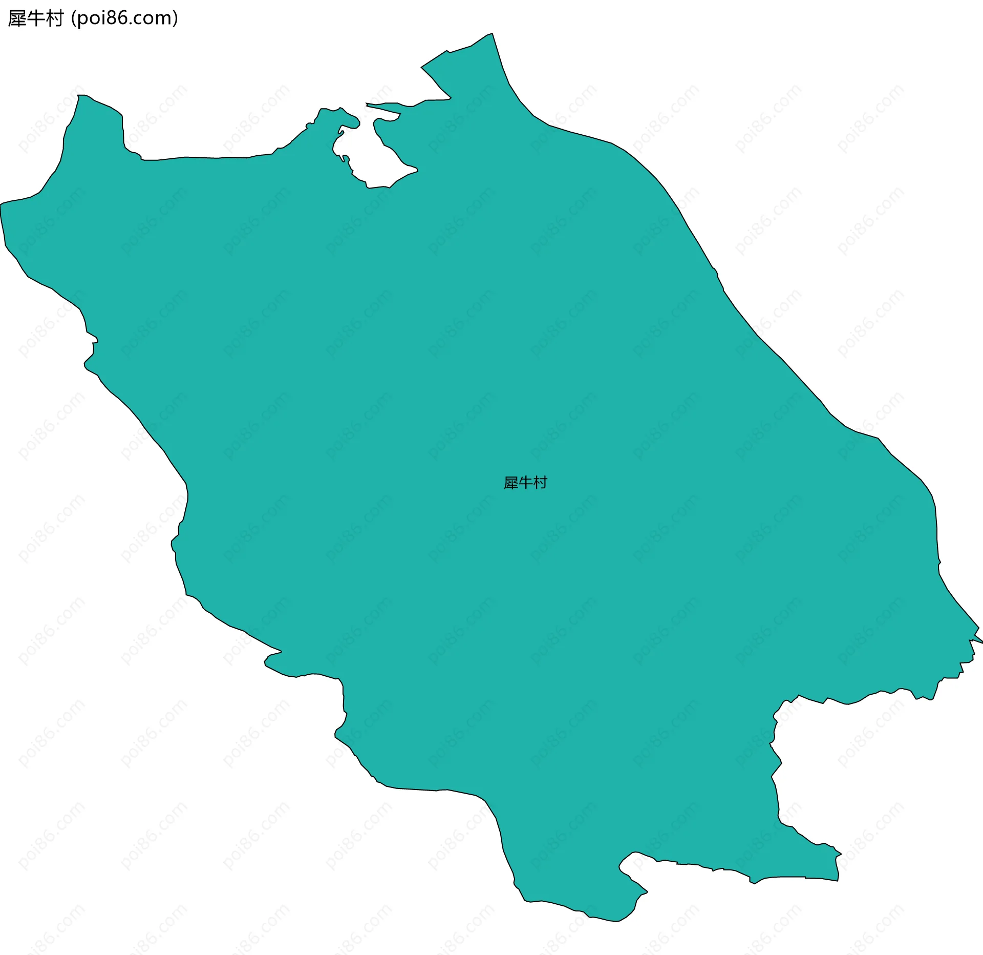 犀牛村边界地图