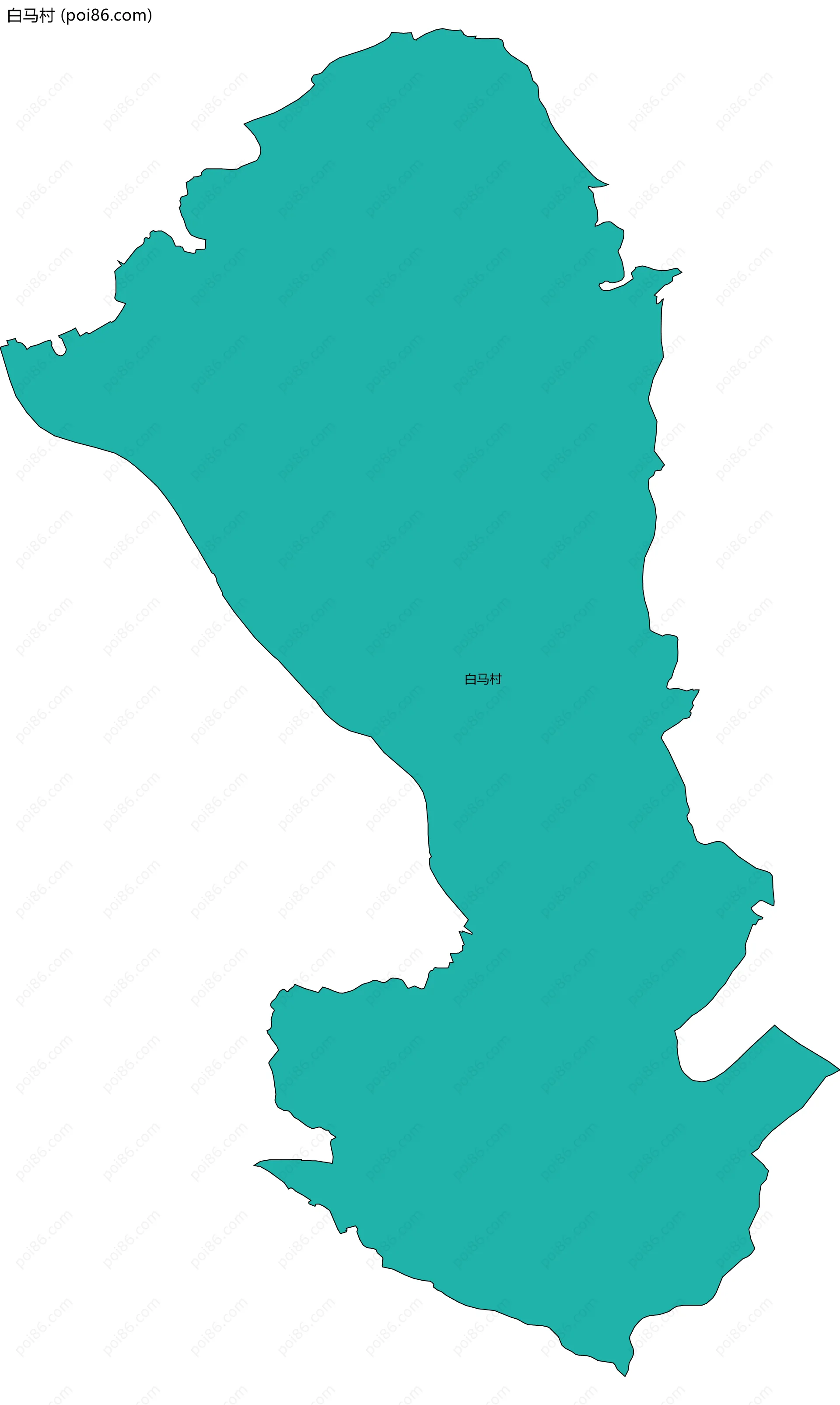 白马村边界地图