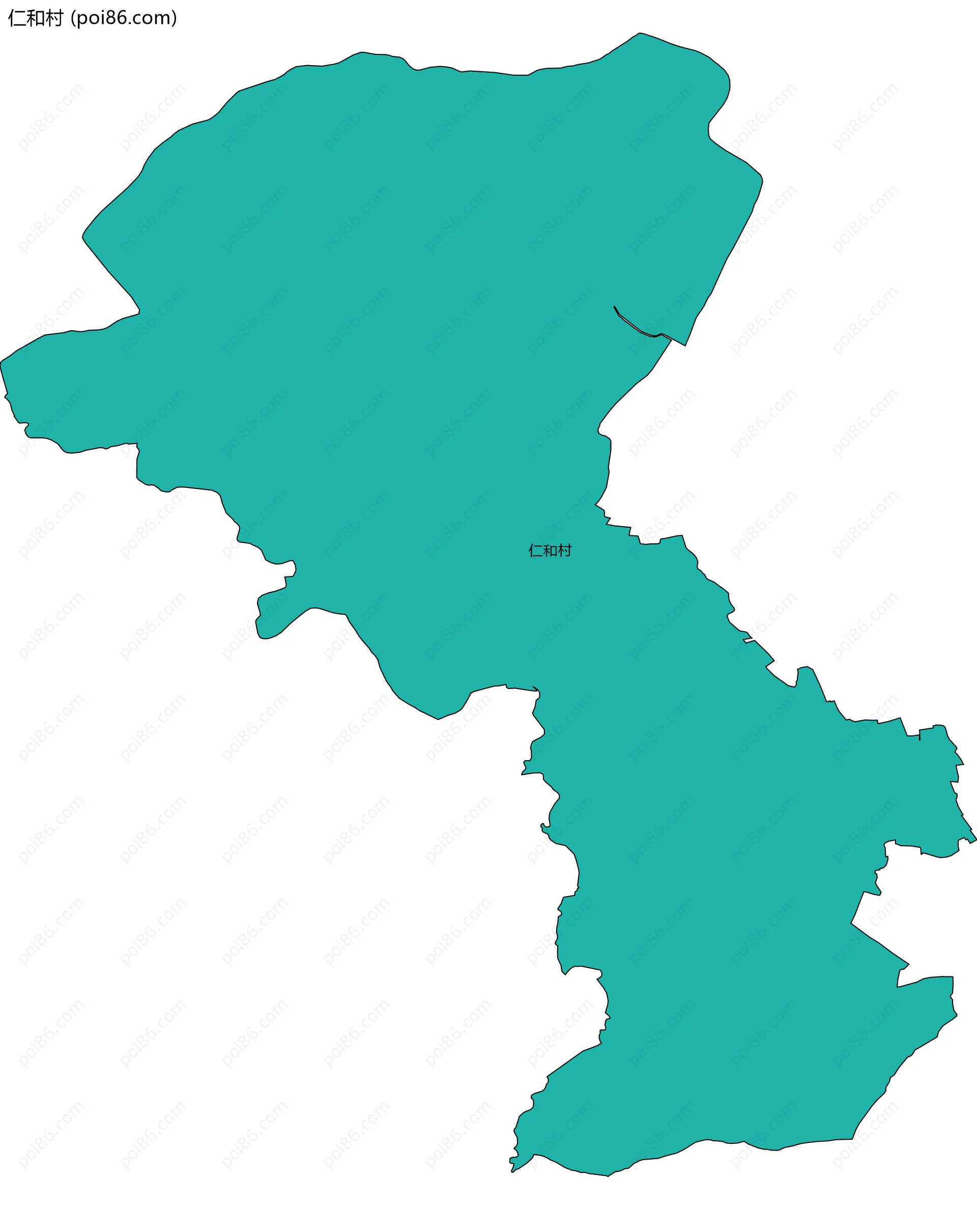 仁和村边界地图