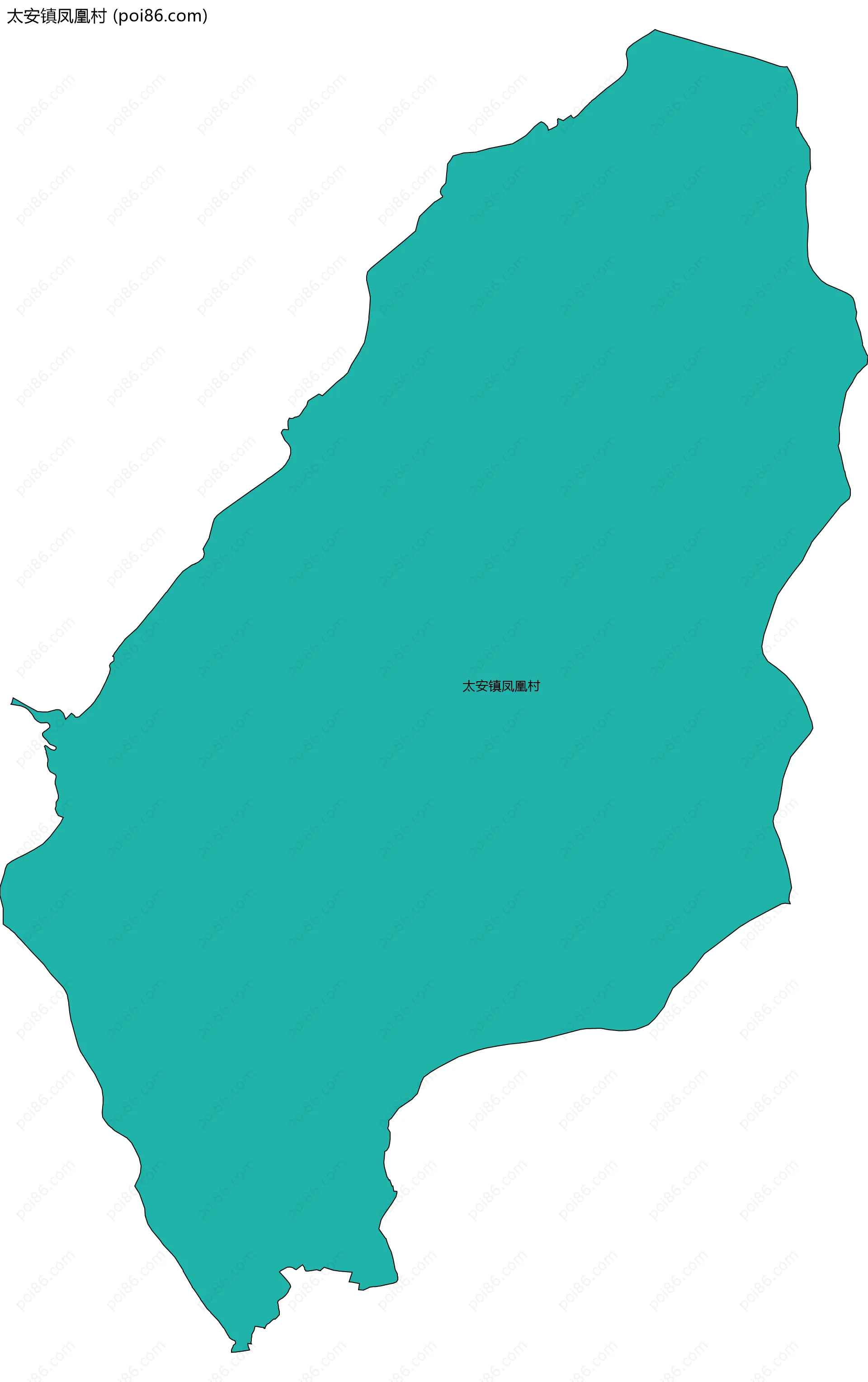 太安镇凤凰村边界地图