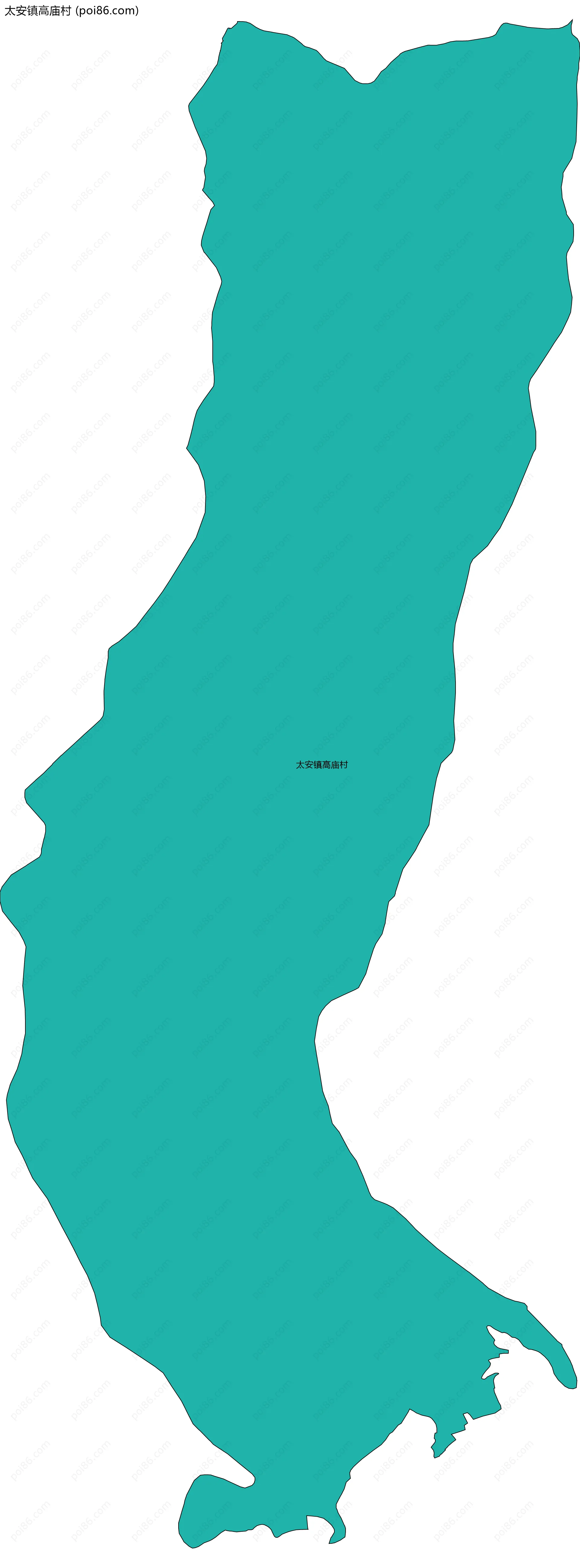 太安镇高庙村边界地图