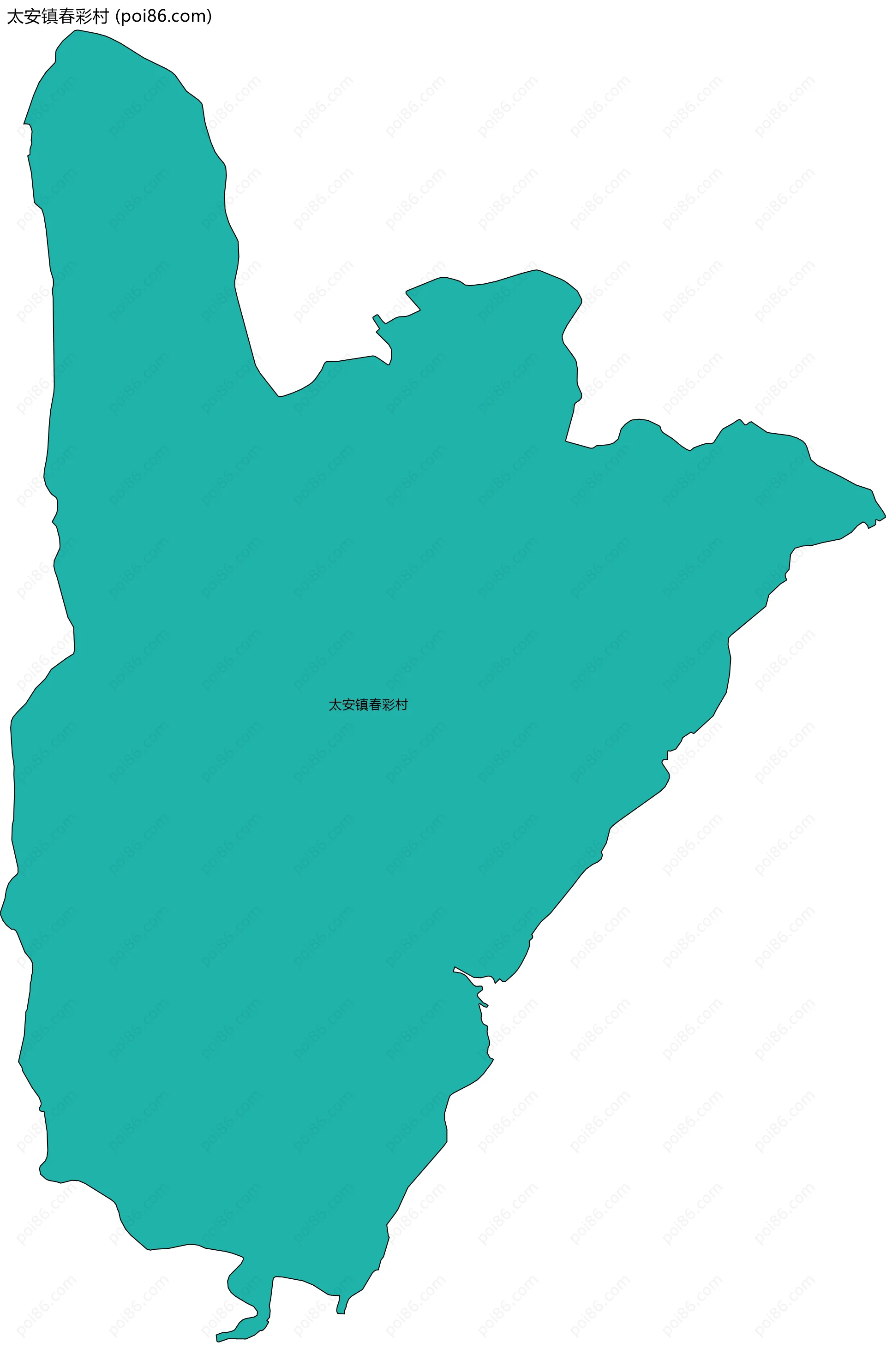 太安镇春彩村边界地图
