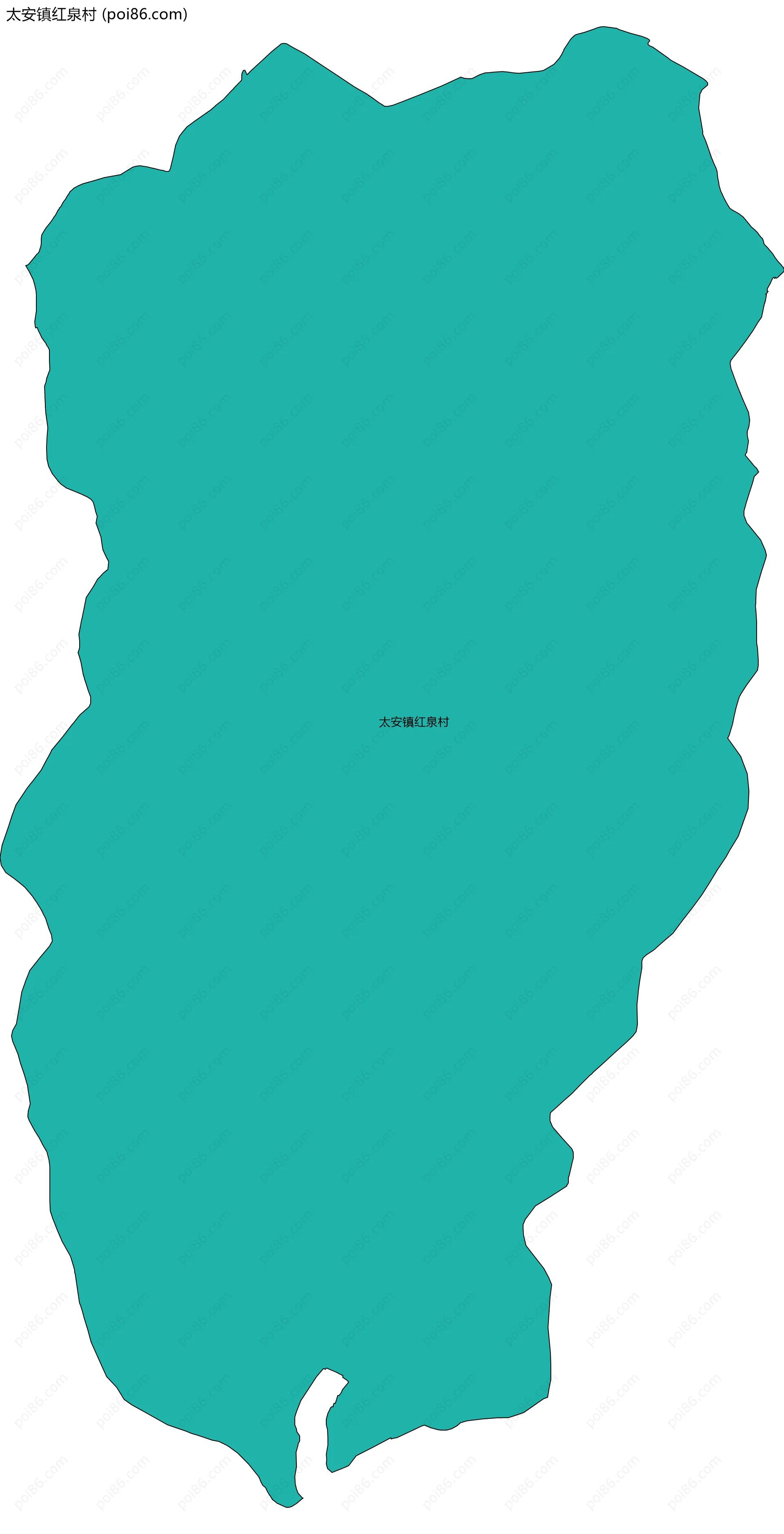 太安镇红泉村边界地图