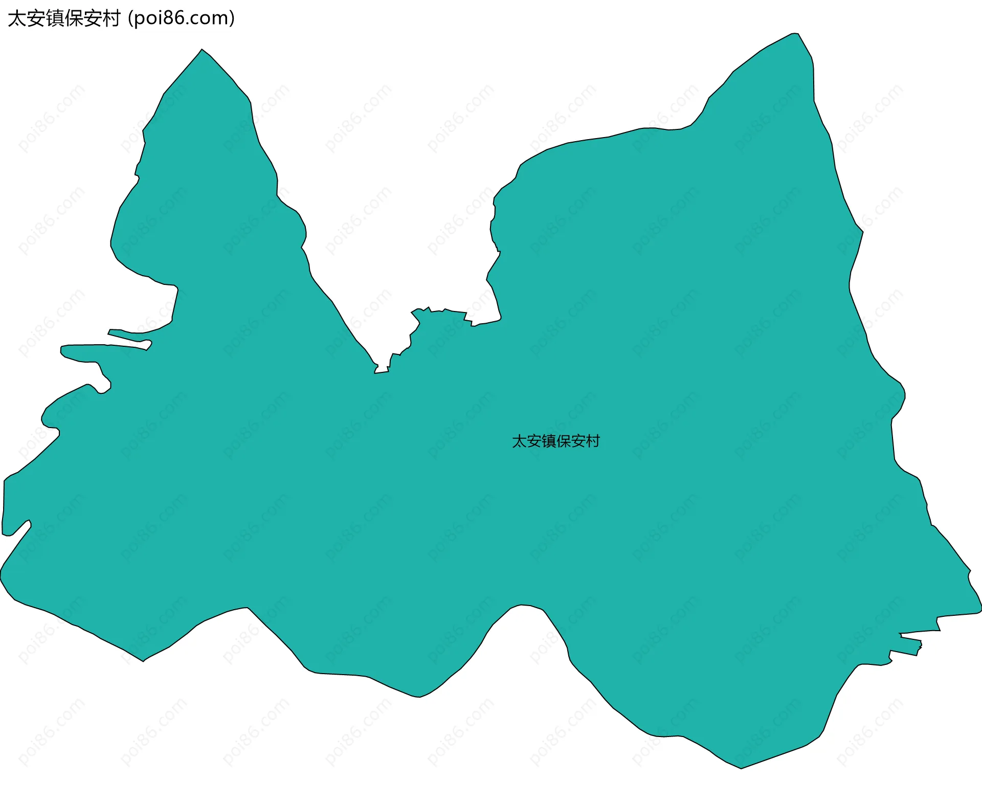太安镇保安村边界地图
