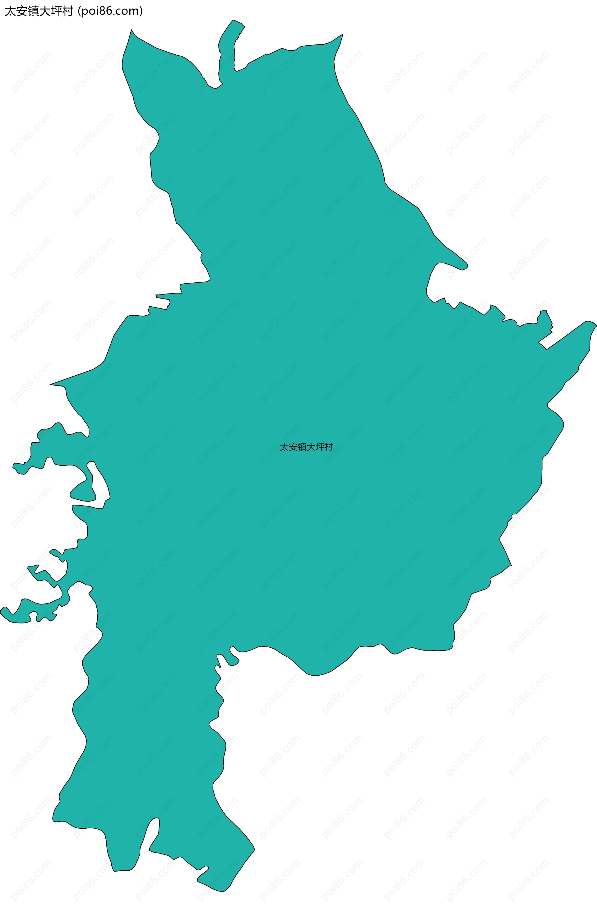 太安镇大坪村边界地图