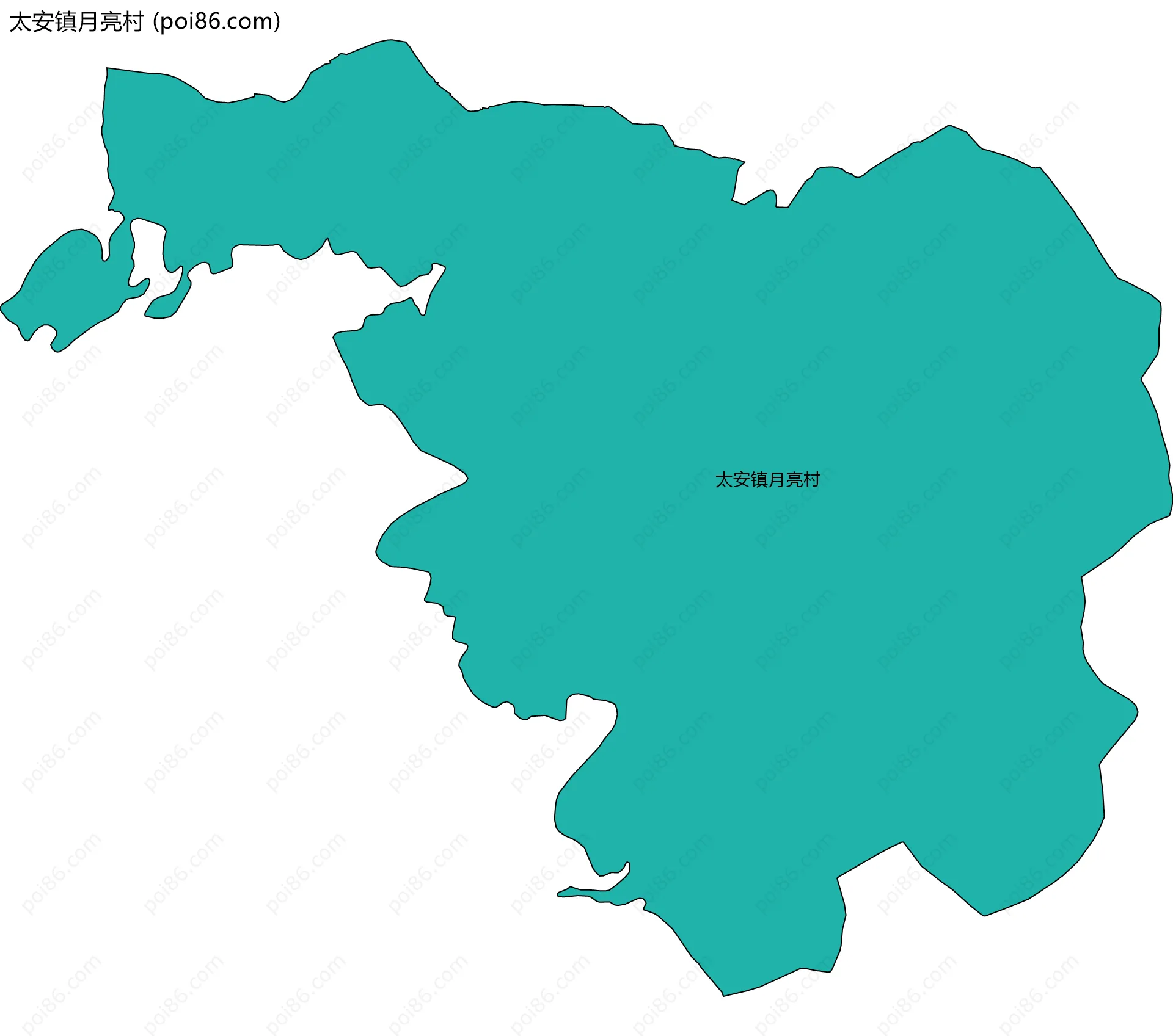 太安镇月亮村边界地图