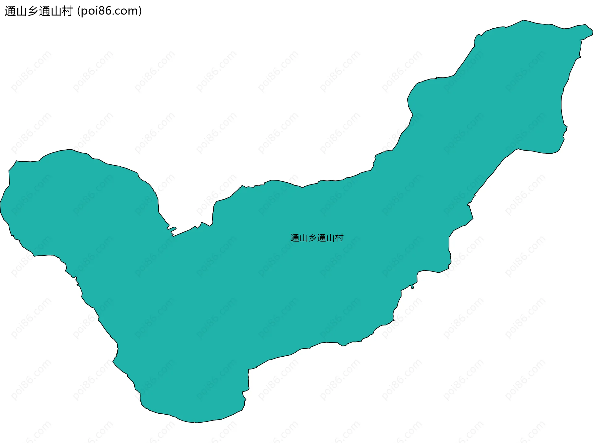 通山乡通山村边界地图