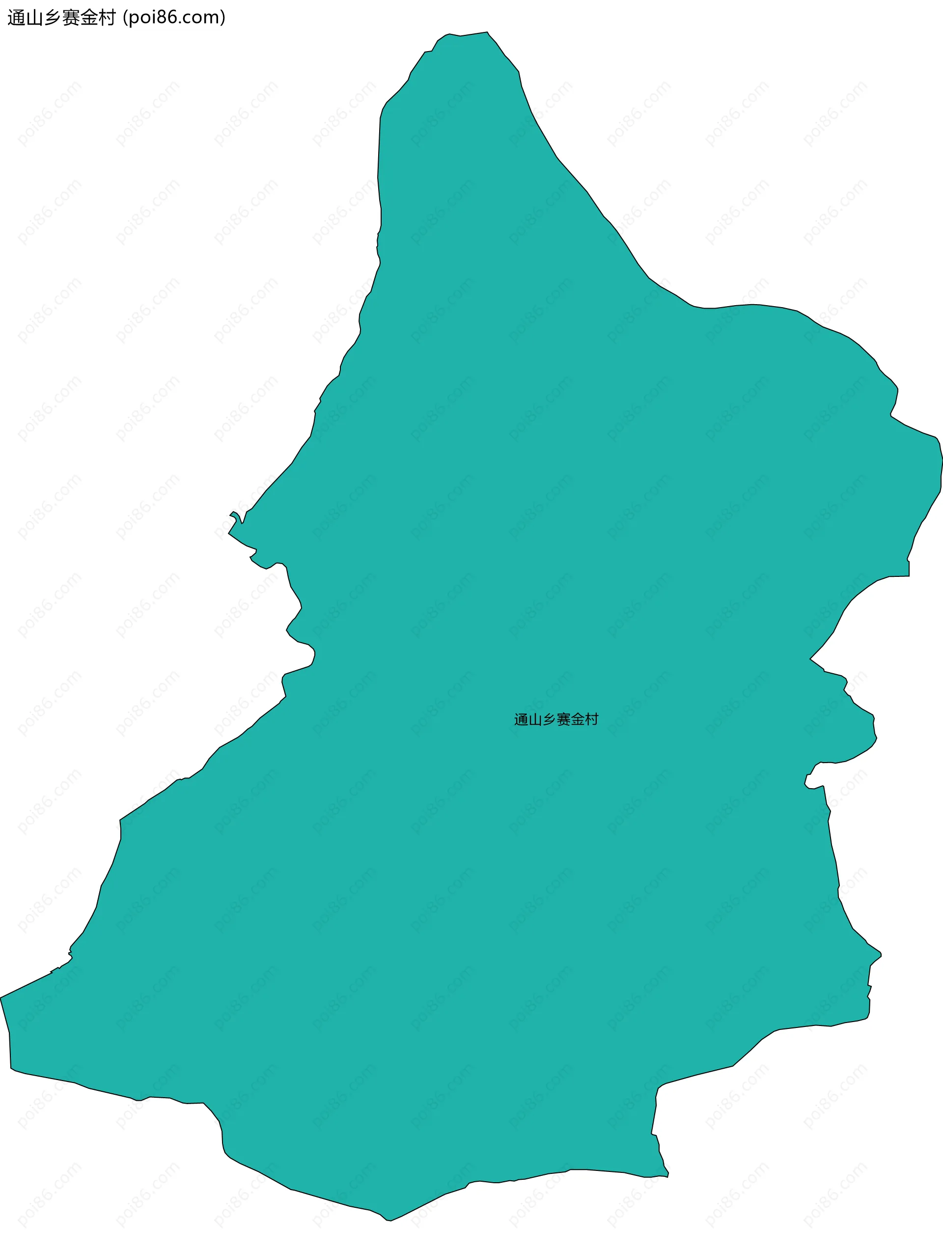 通山乡赛金村边界地图