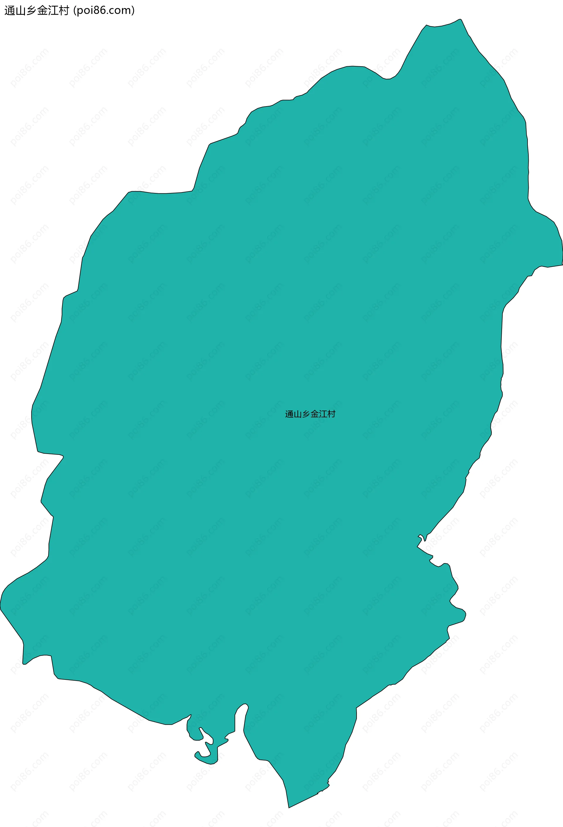 通山乡金江村边界地图