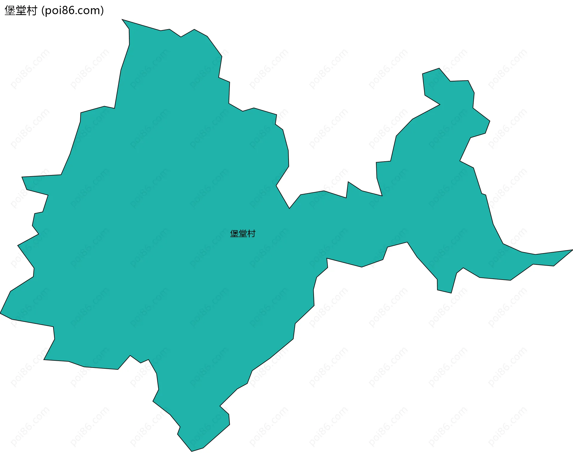 堡堂村边界地图