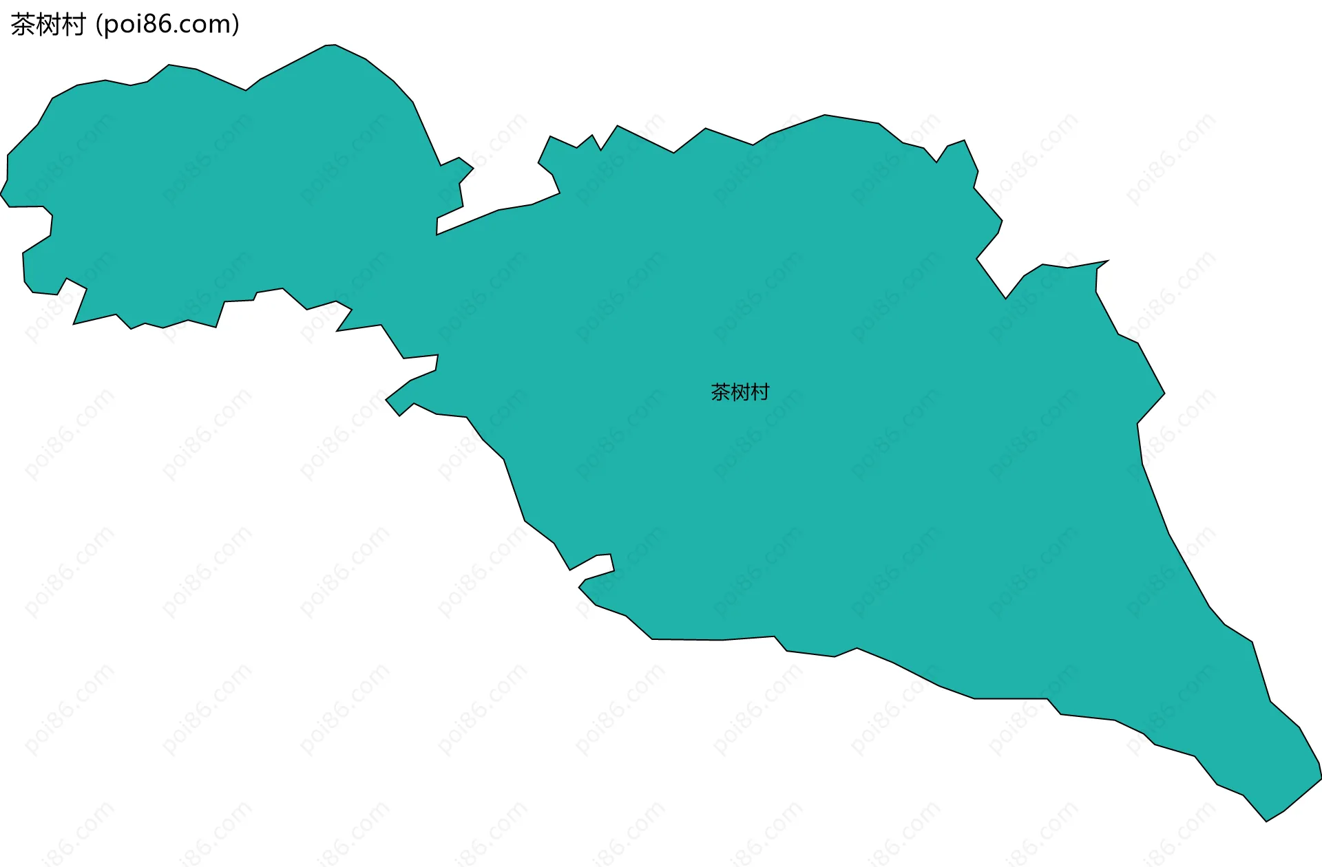 茶树村边界地图