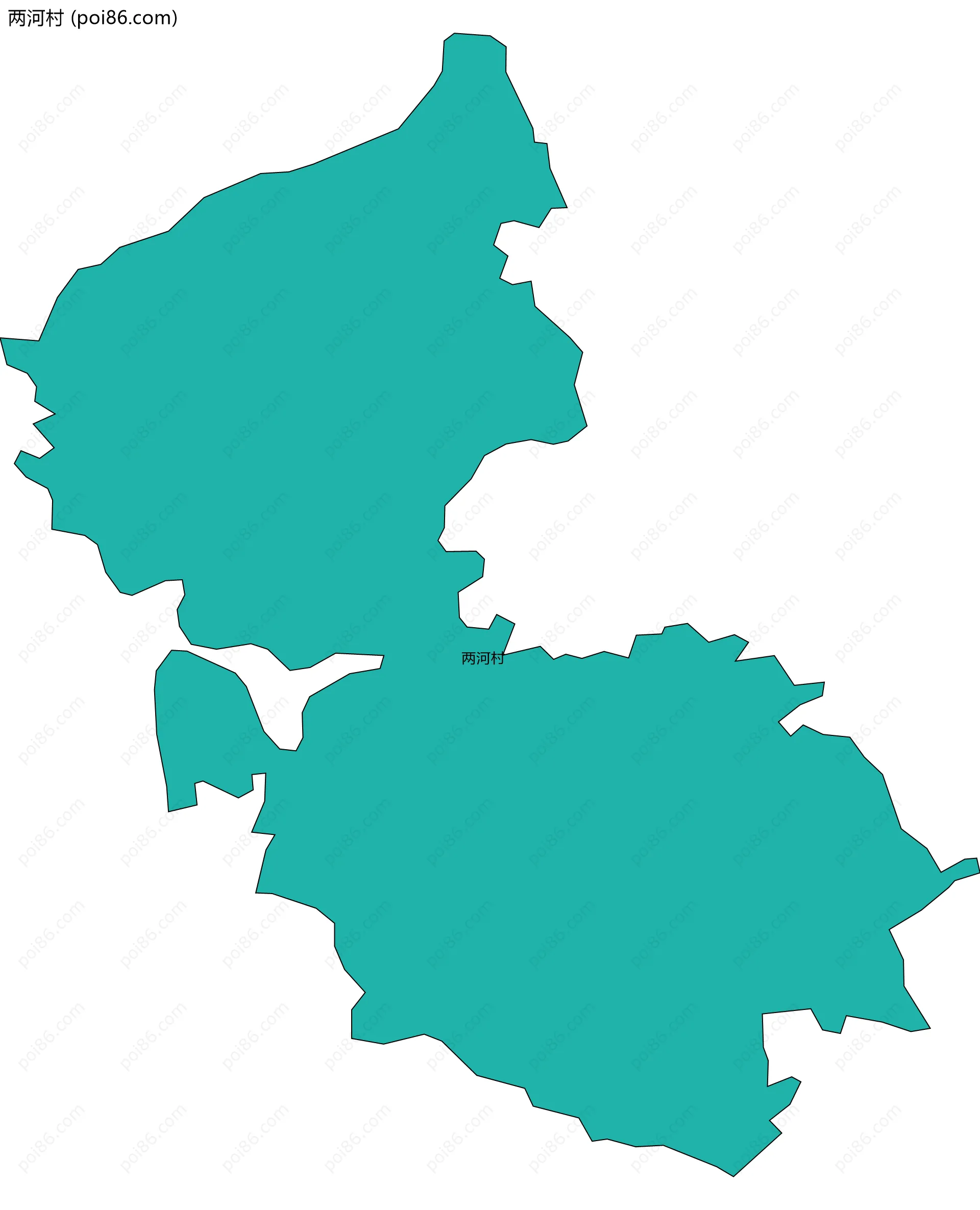 两河村边界地图