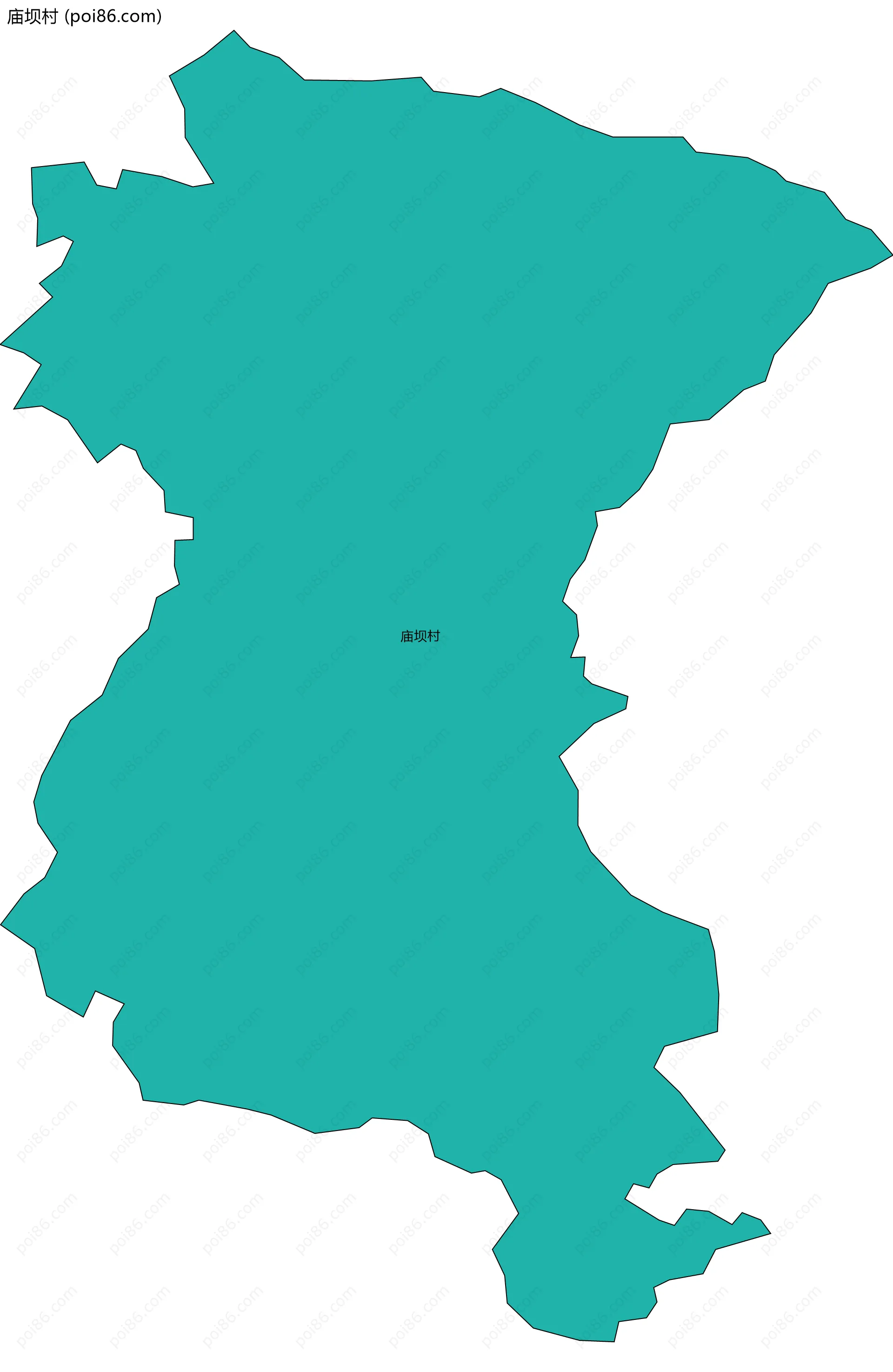 庙坝村边界地图