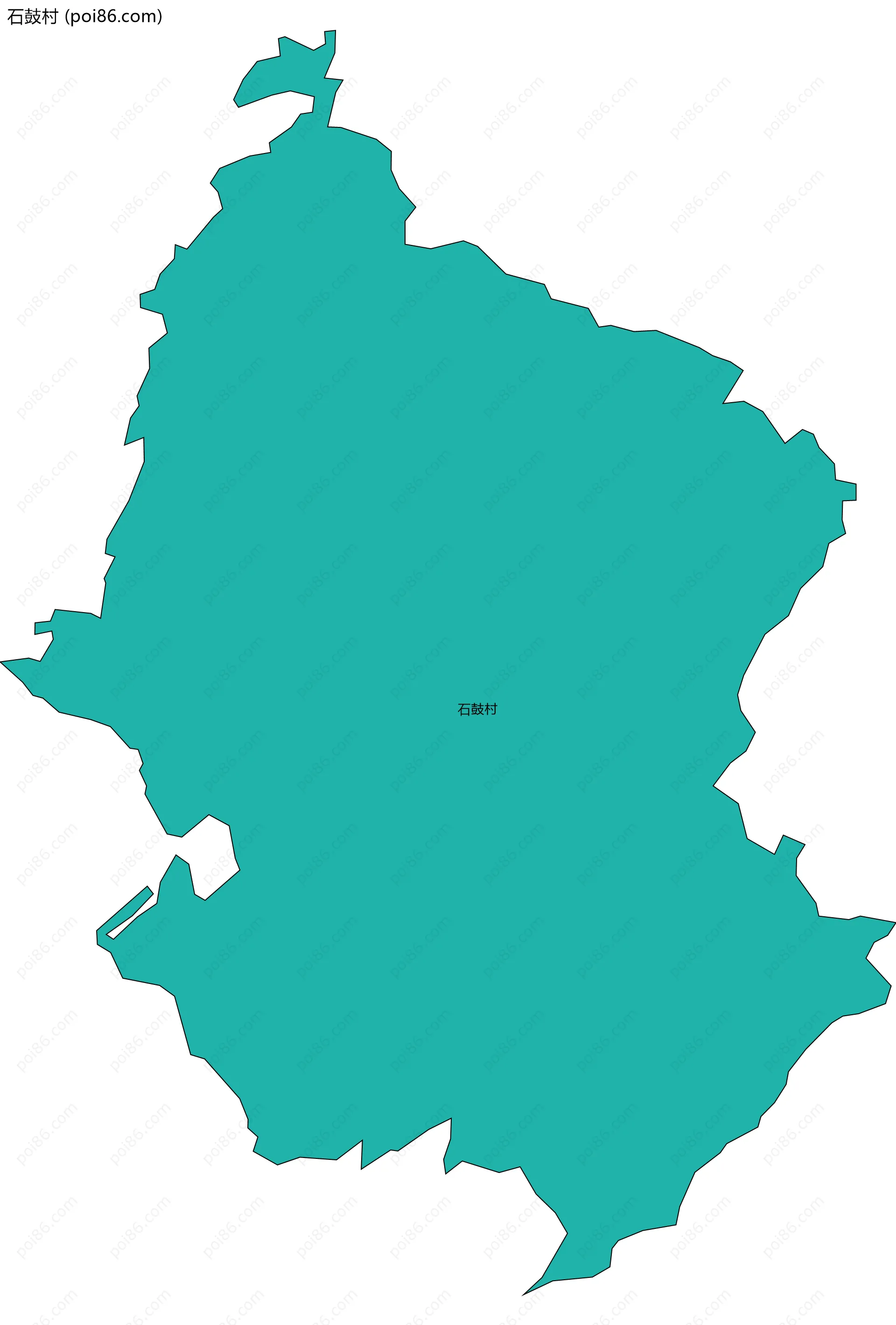 石鼓村边界地图