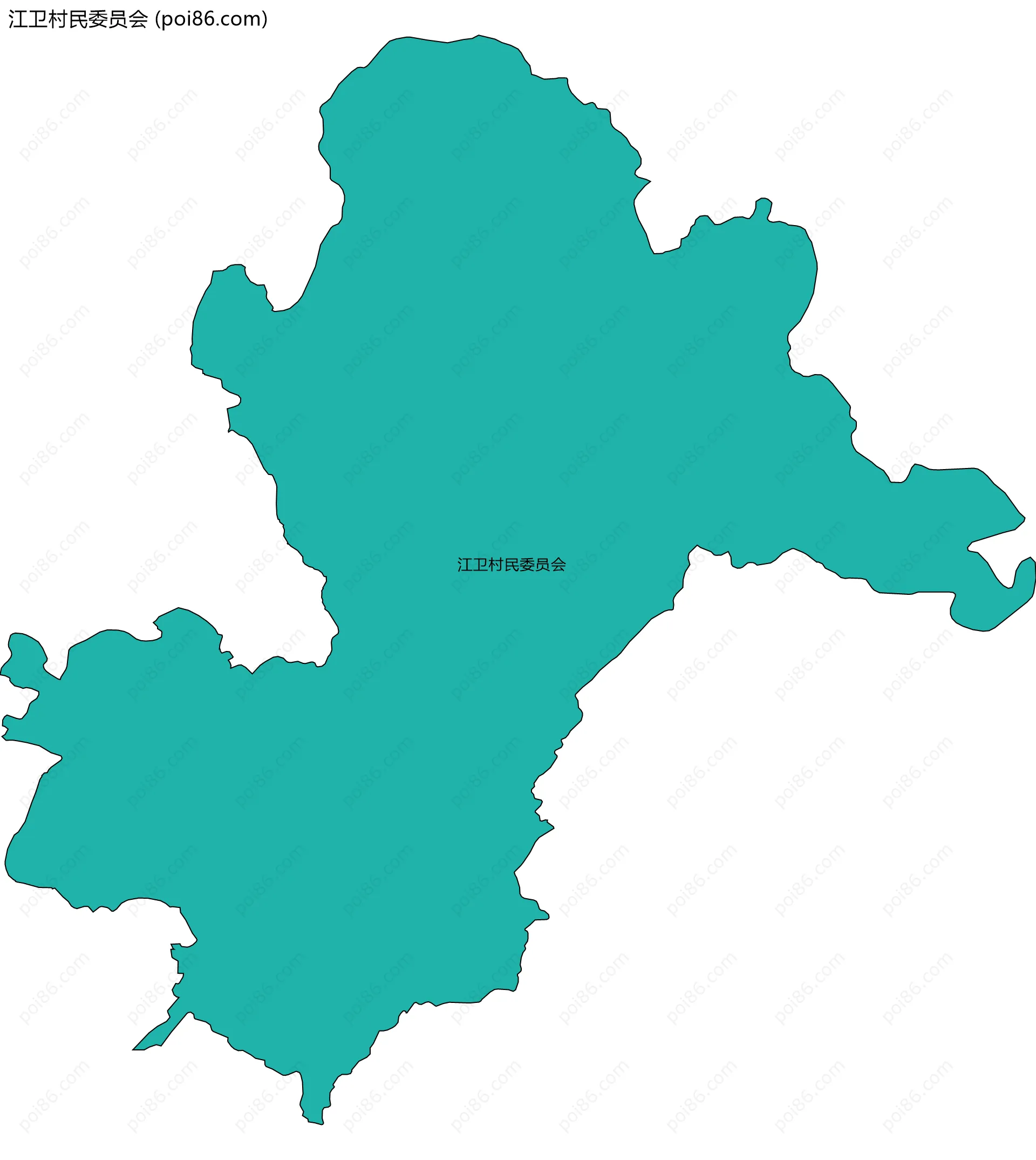 江卫村民委员会边界地图