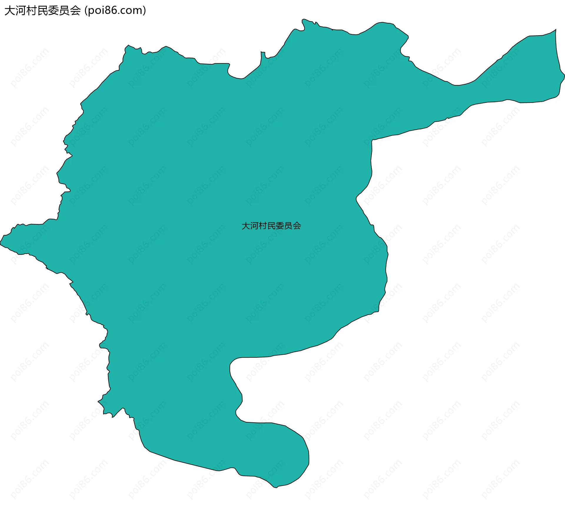 大河村民委员会边界地图