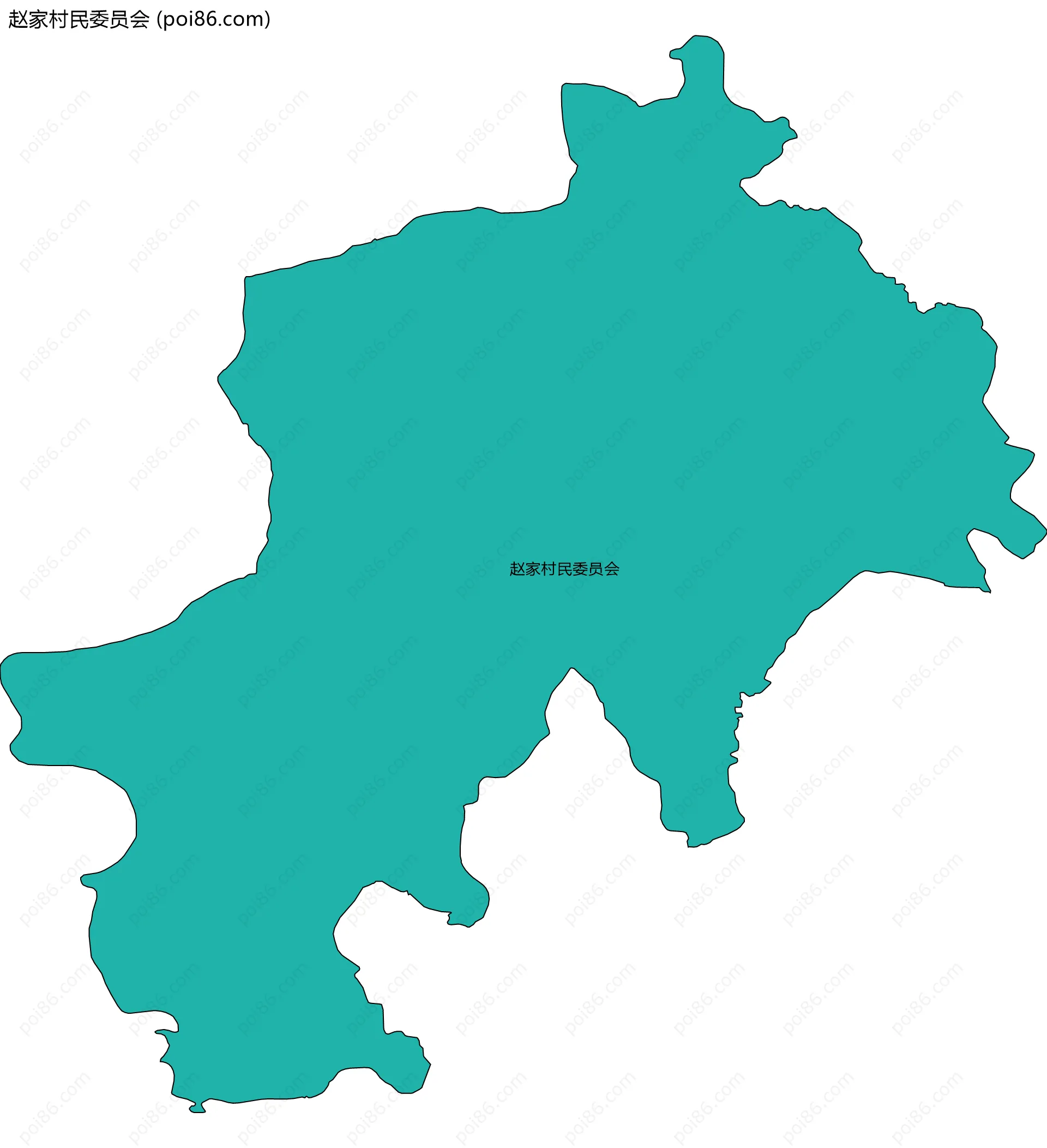 赵家村民委员会边界地图