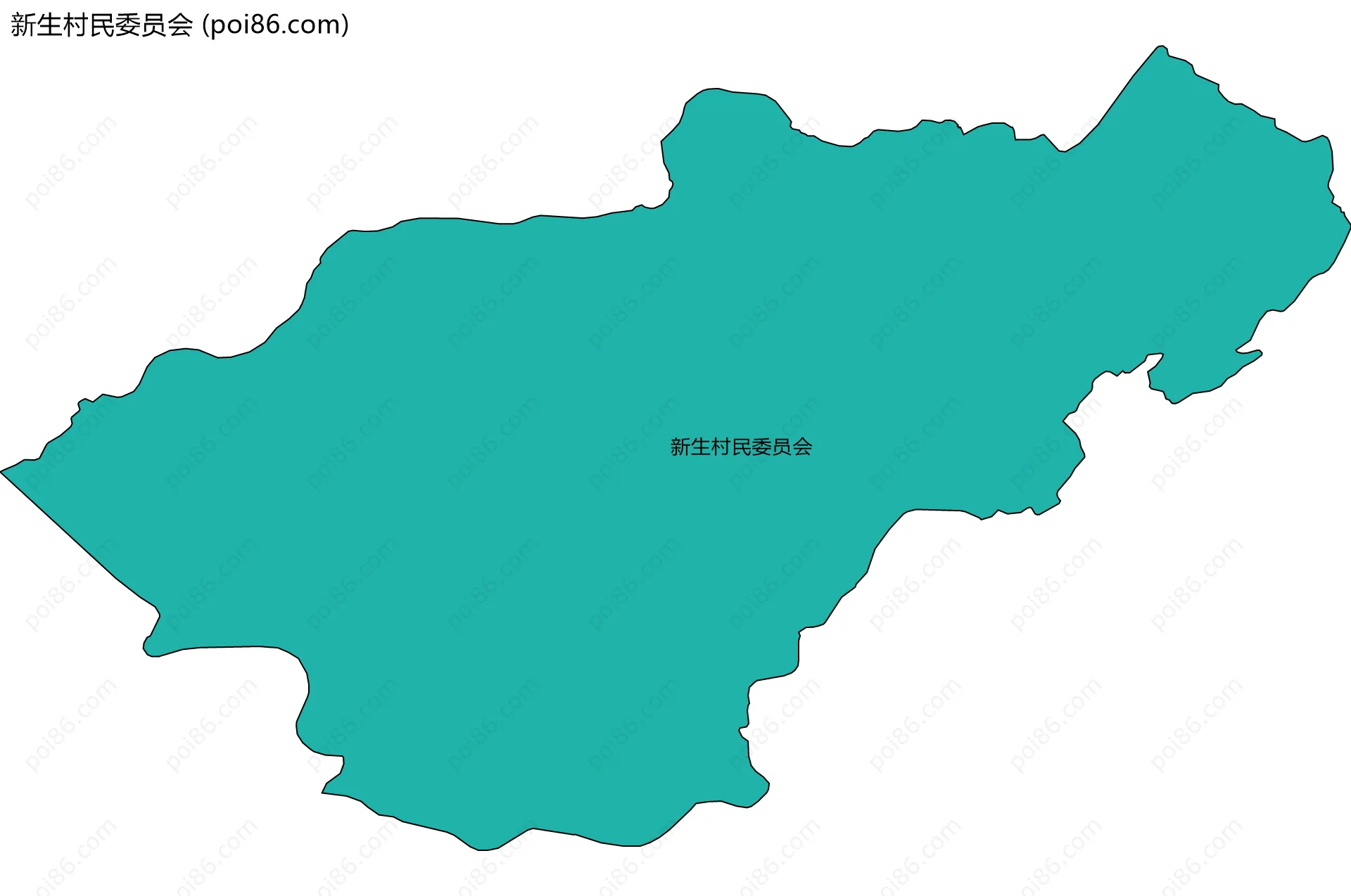 新生村民委员会边界地图