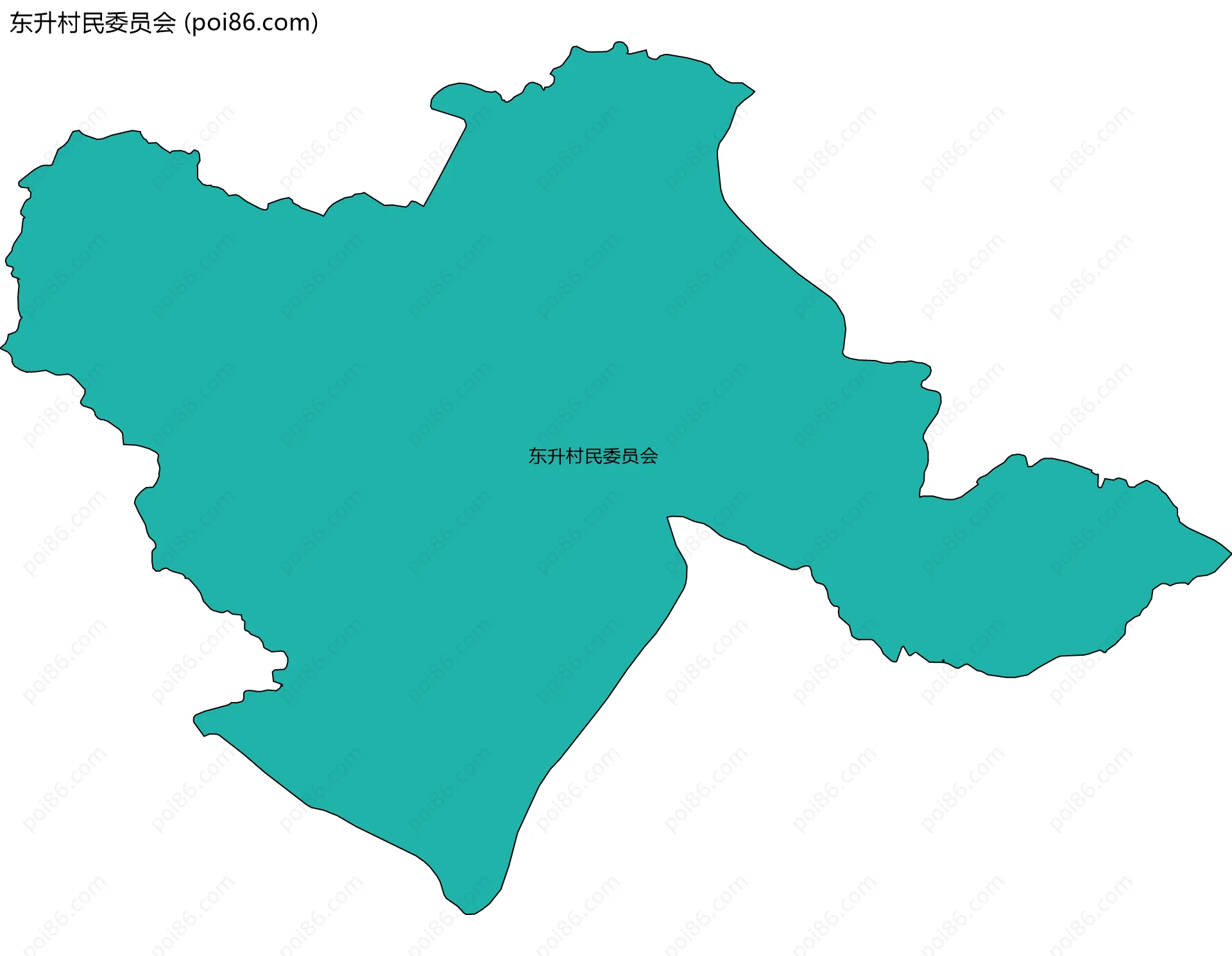 东升村民委员会边界地图