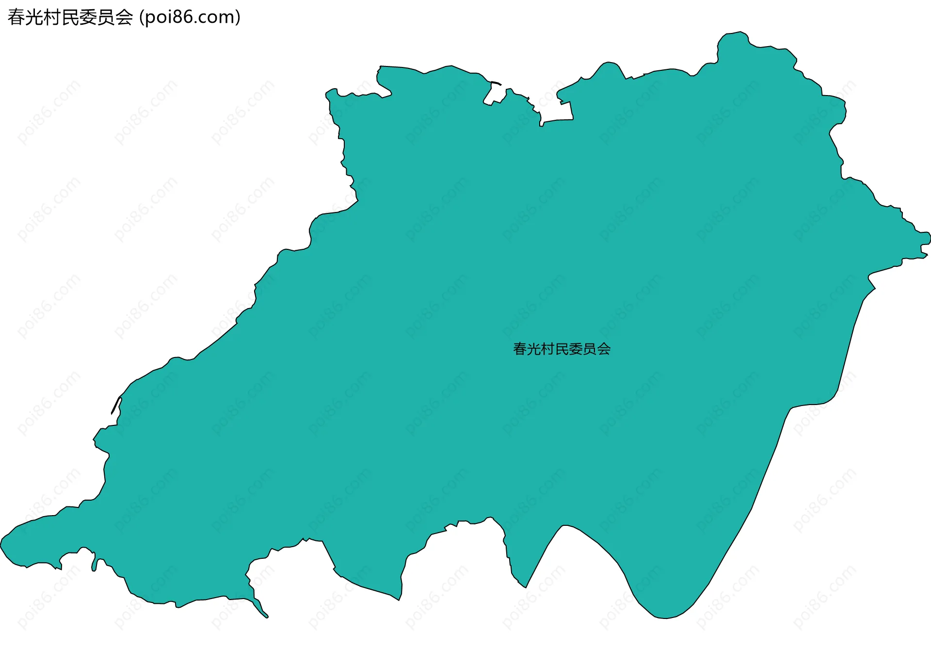 春光村民委员会边界地图