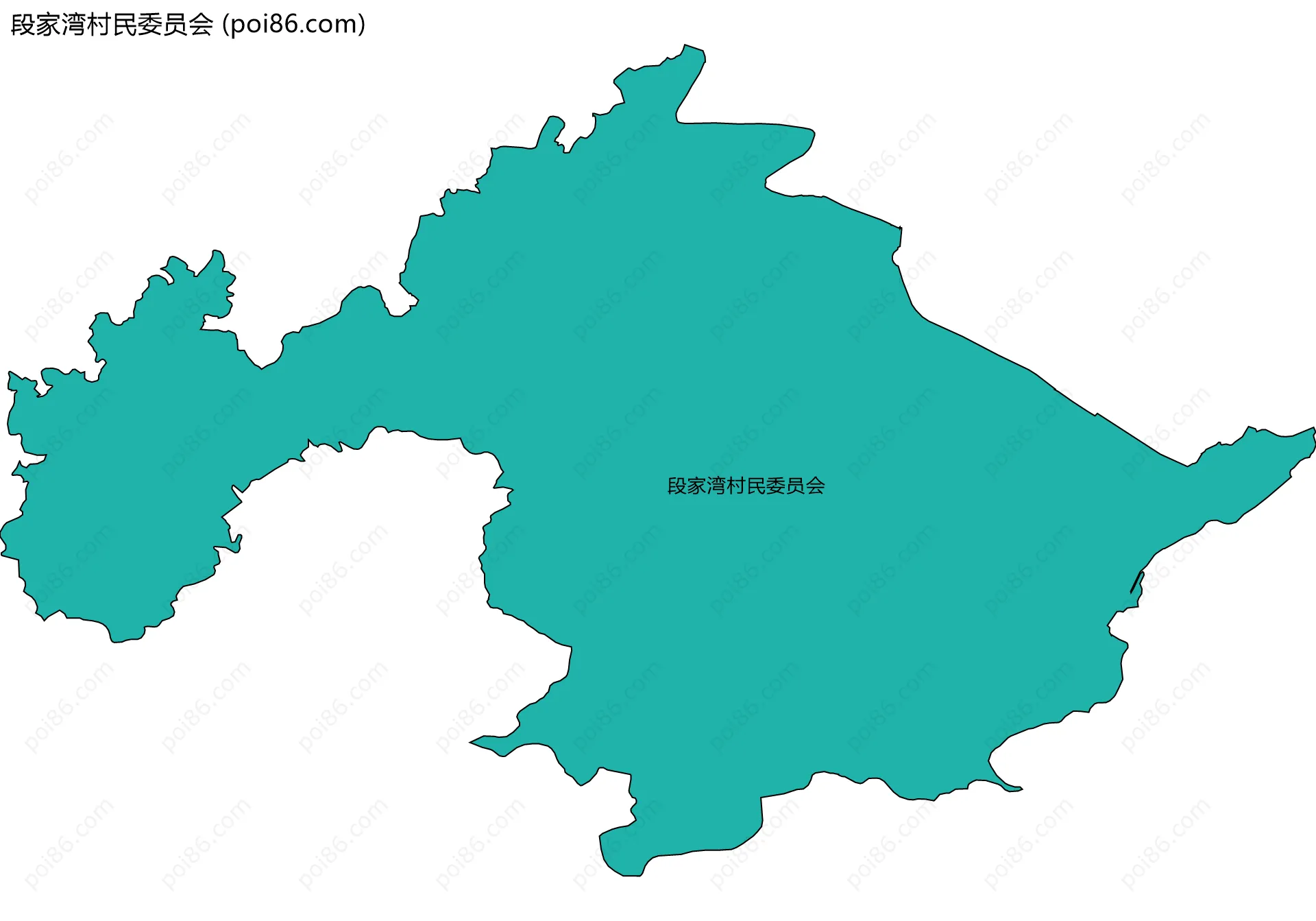 段家湾村民委员会边界地图