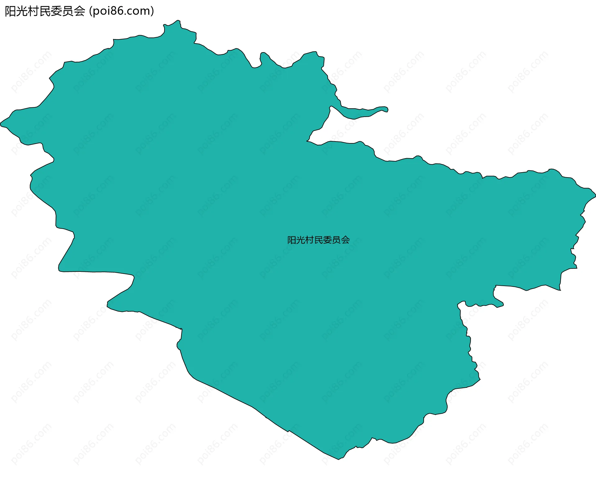 阳光村民委员会边界地图