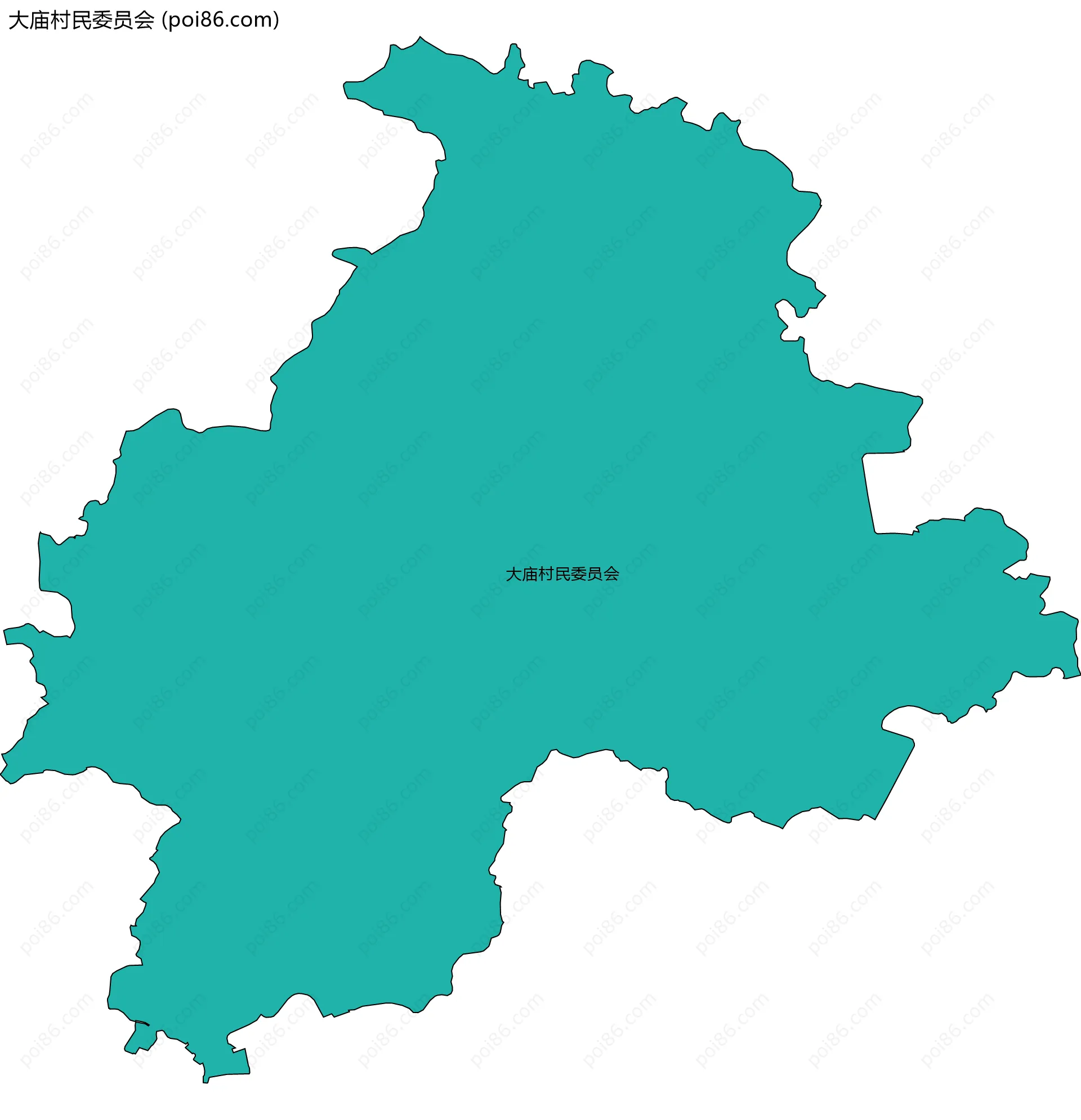 大庙村民委员会边界地图