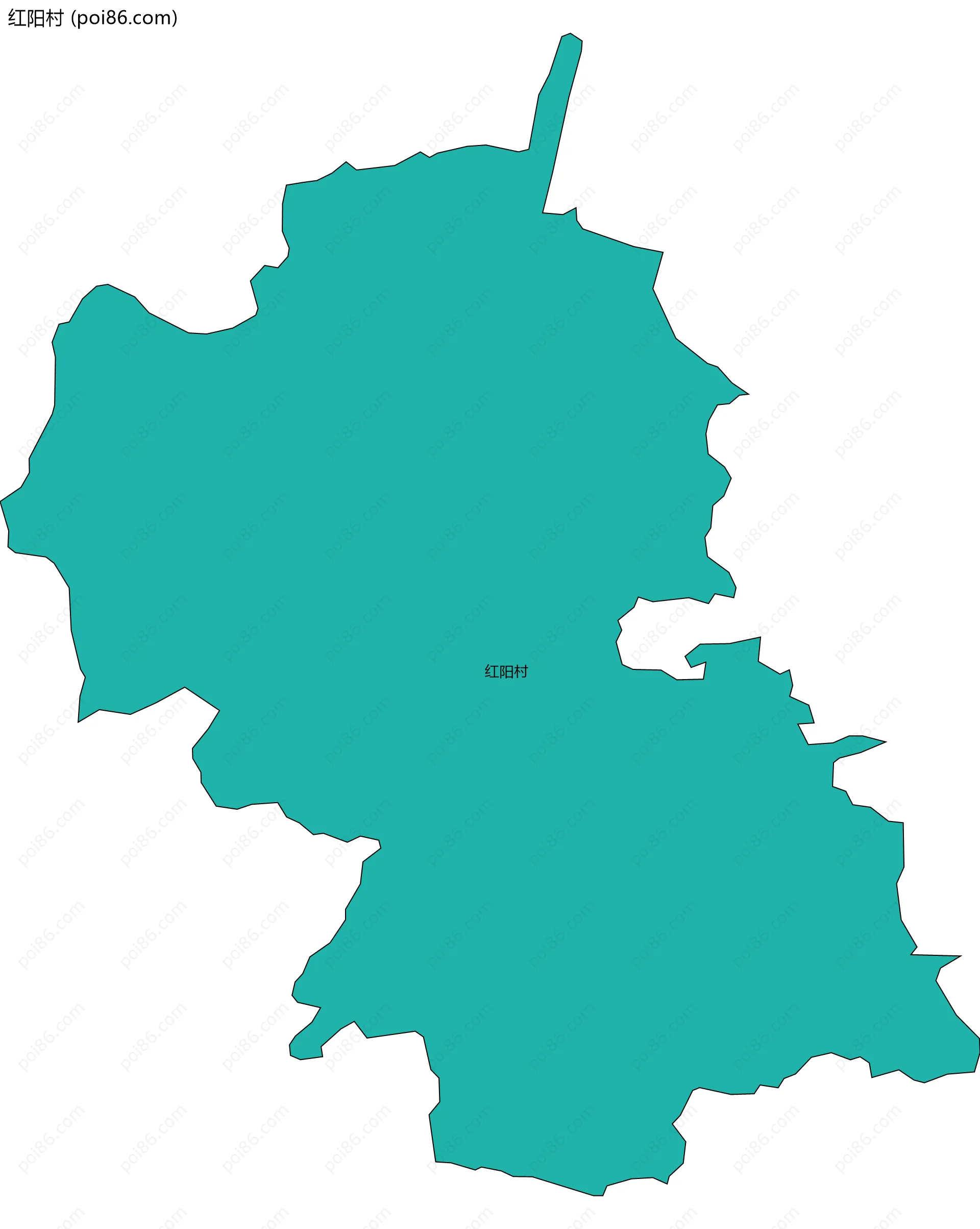 红阳村边界地图