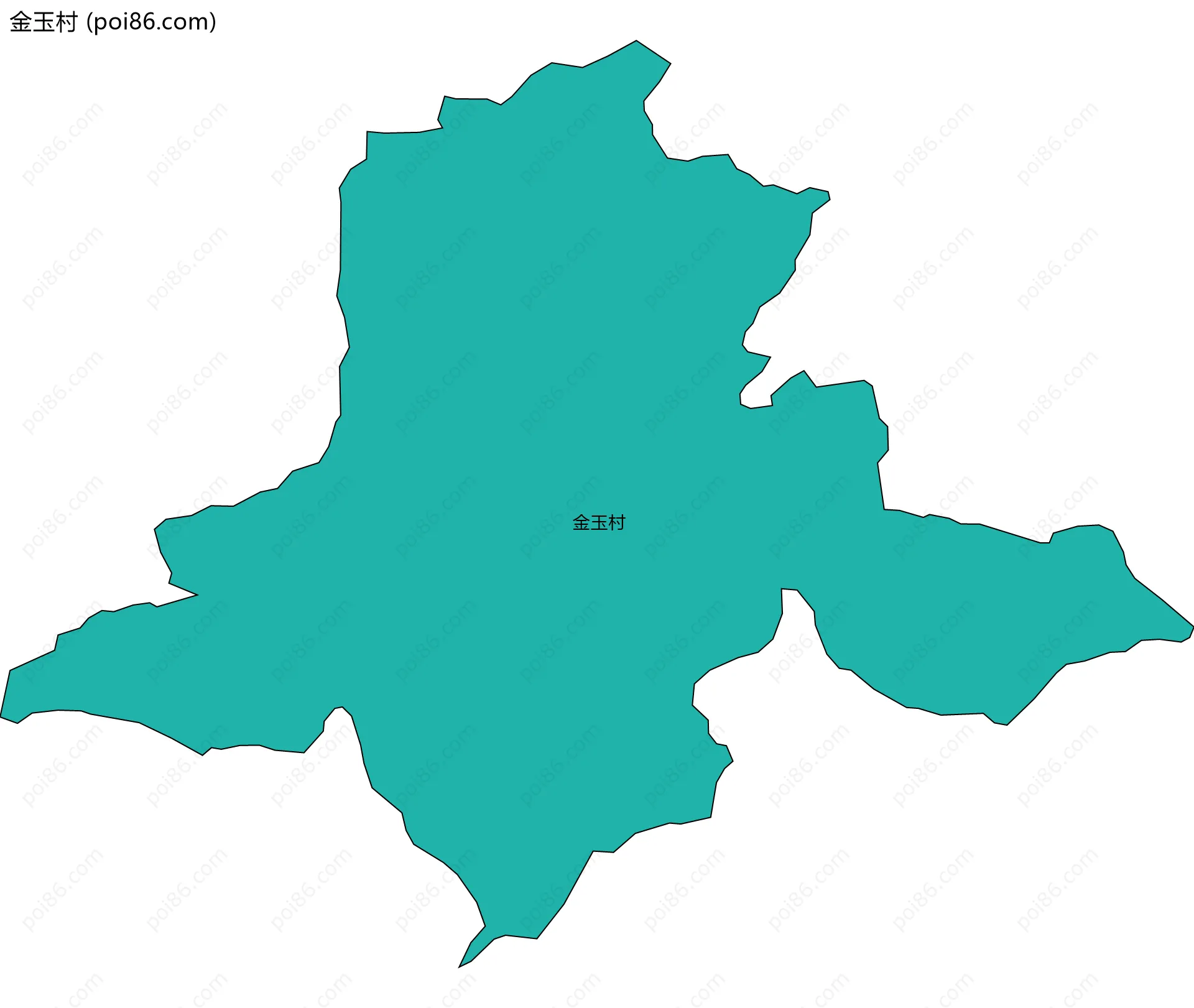 金玉村边界地图