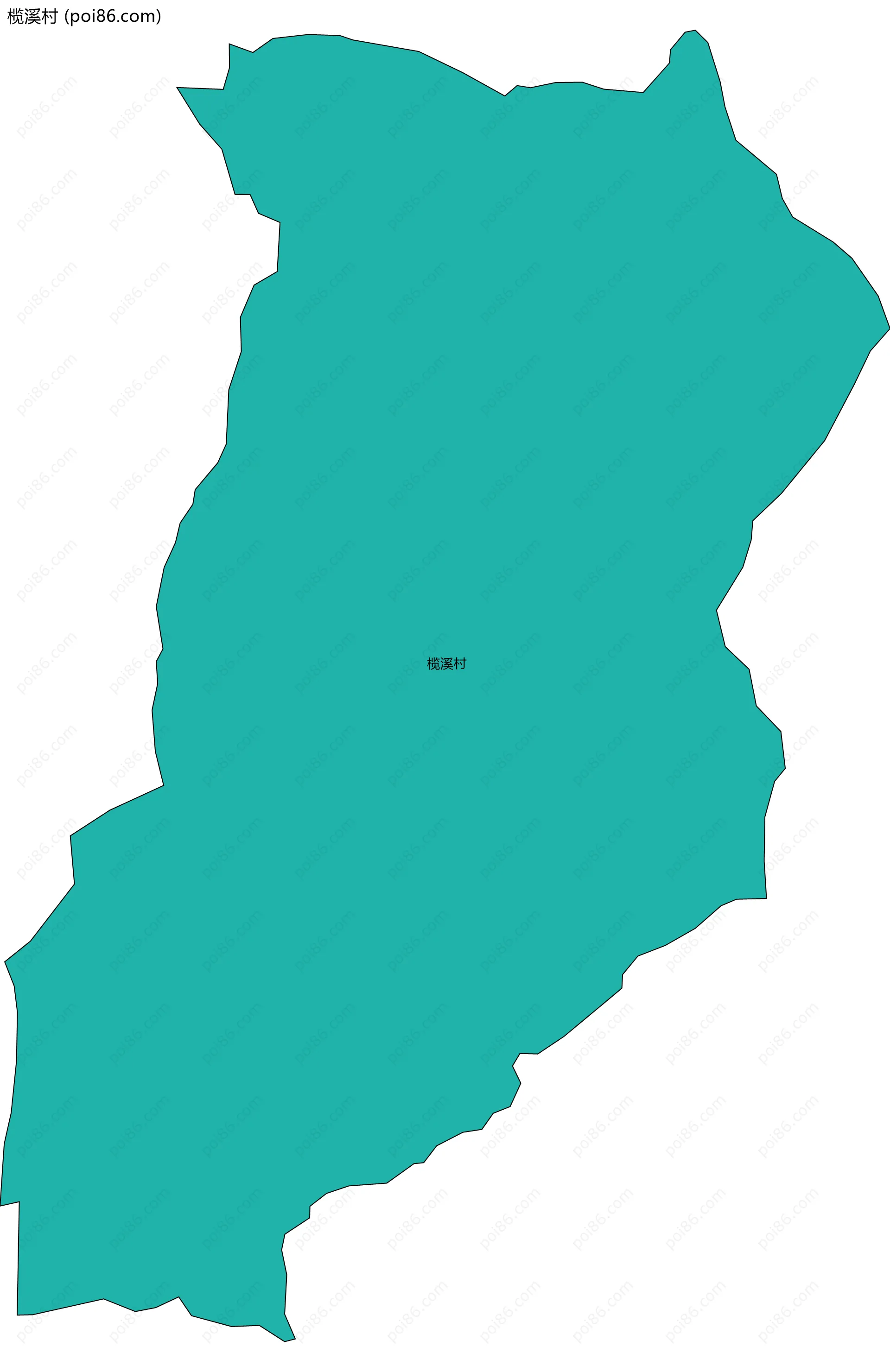 榄溪村边界地图