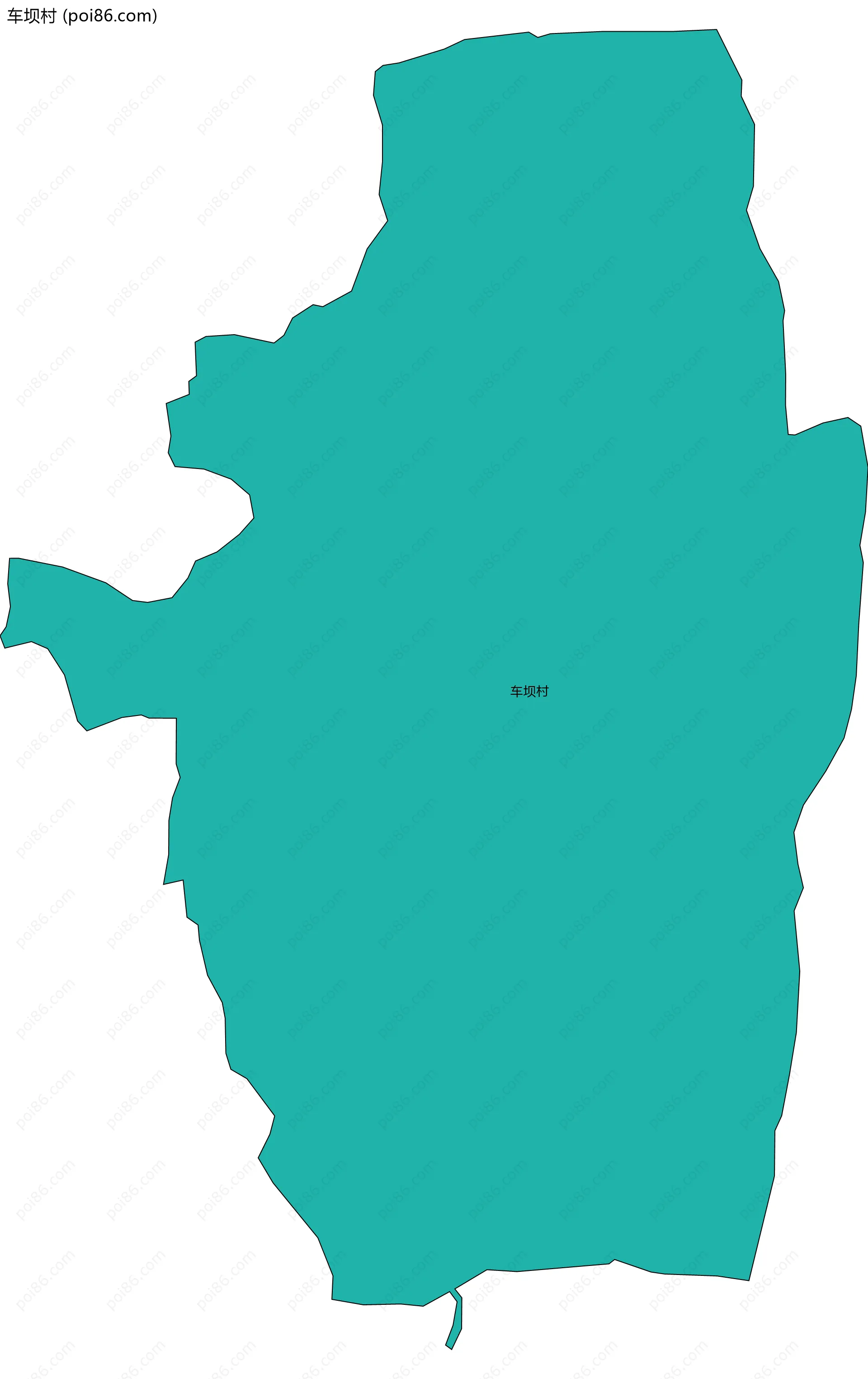 车坝村边界地图