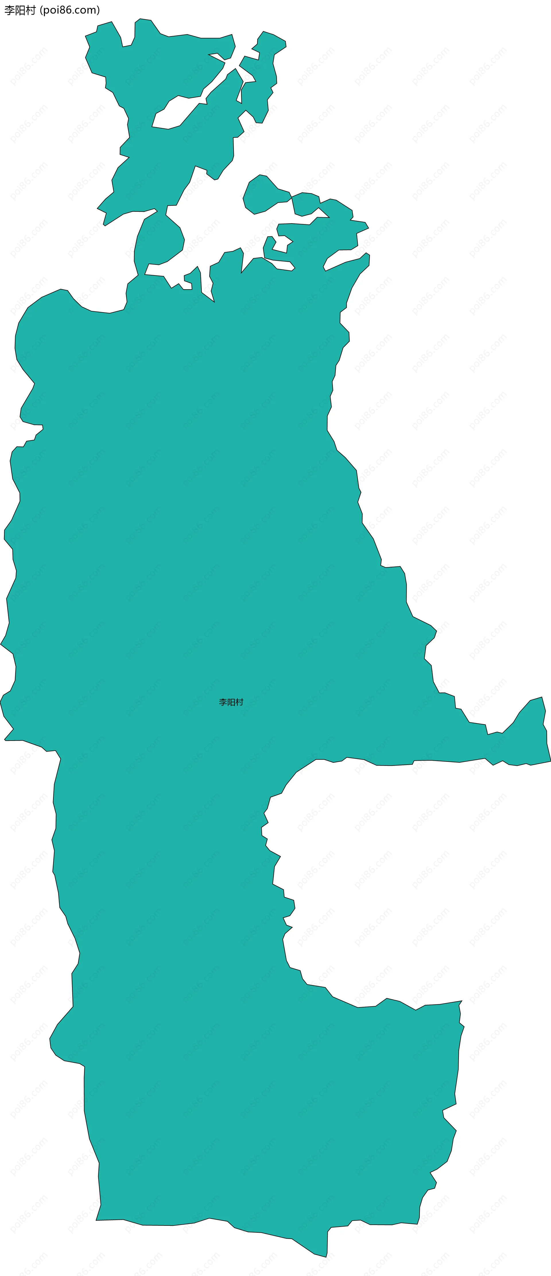 李阳村边界地图