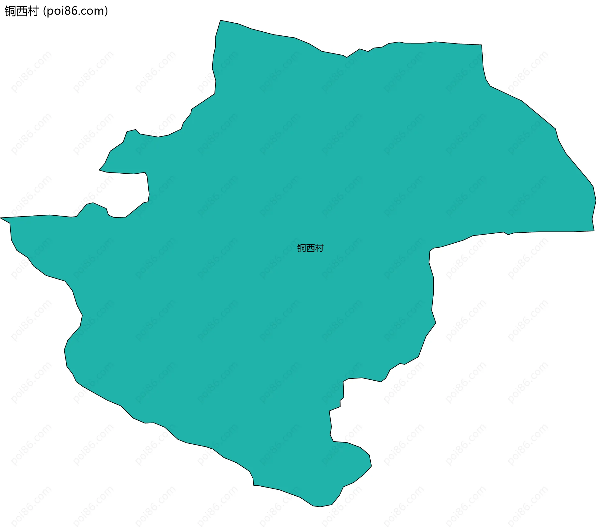 铜西村边界地图