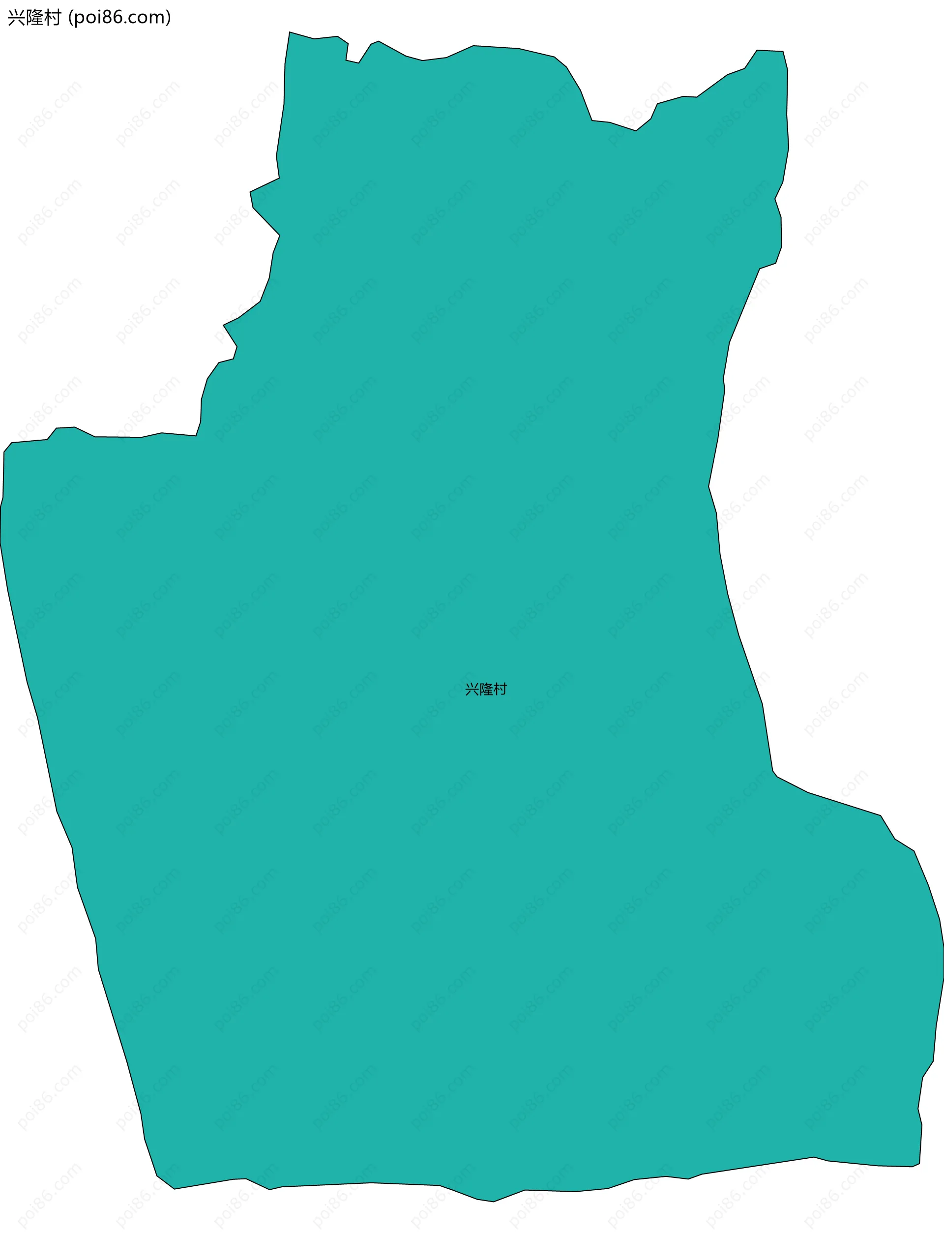兴隆村边界地图