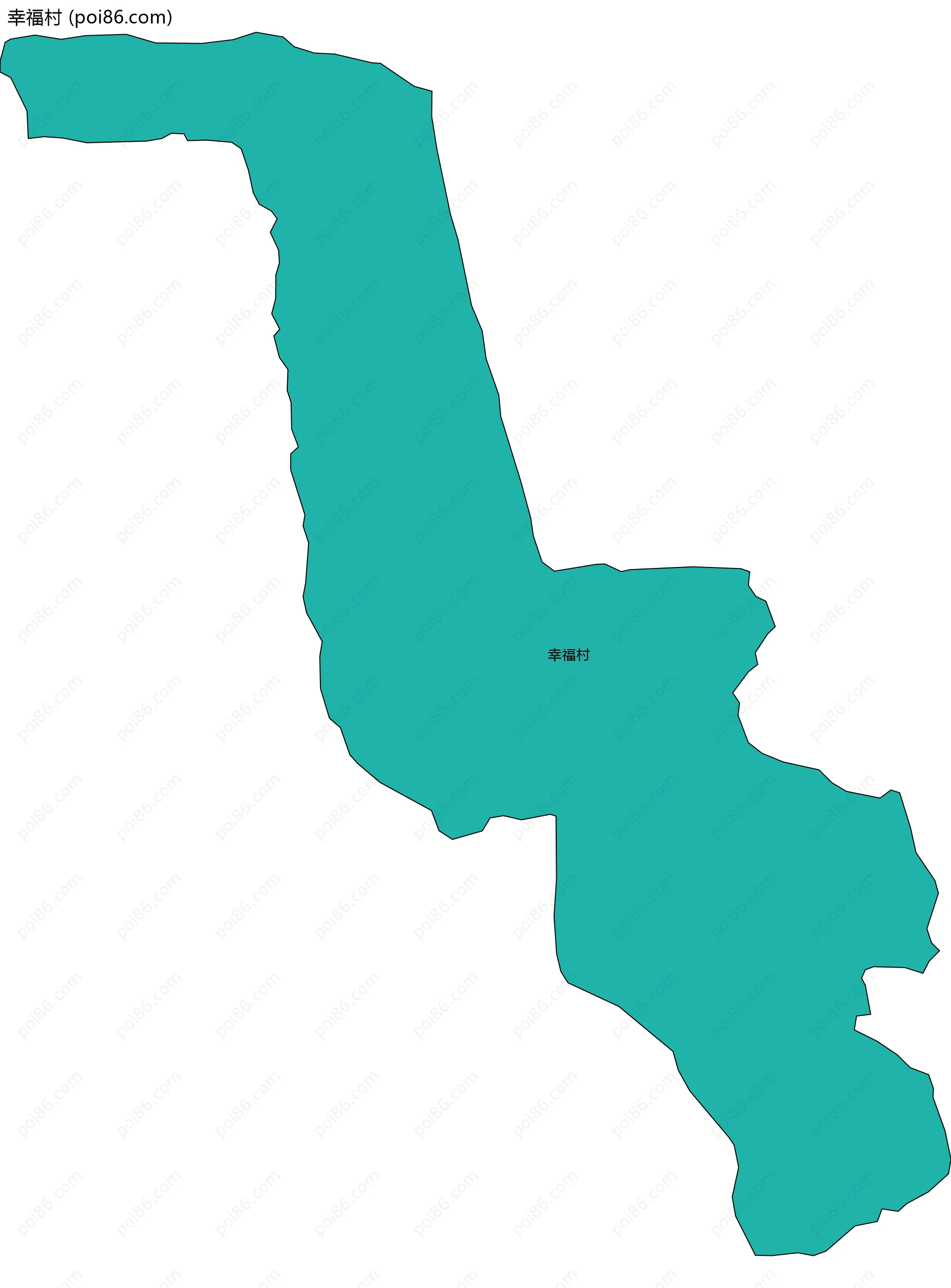 幸福村边界地图