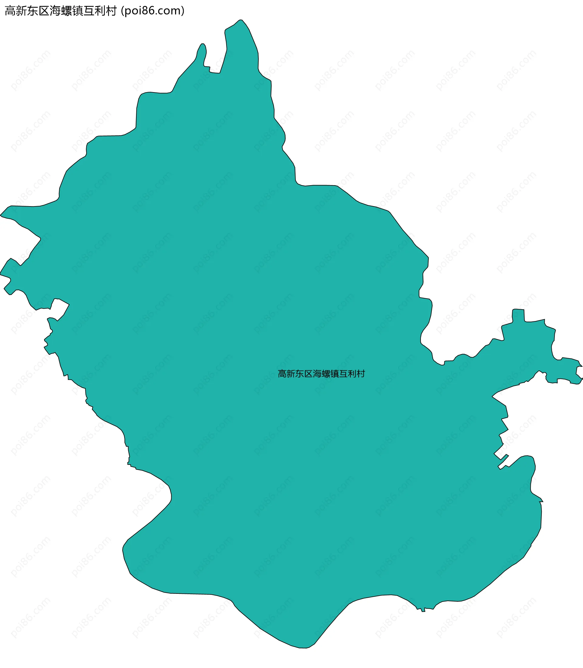高新东区海螺镇互利村边界地图