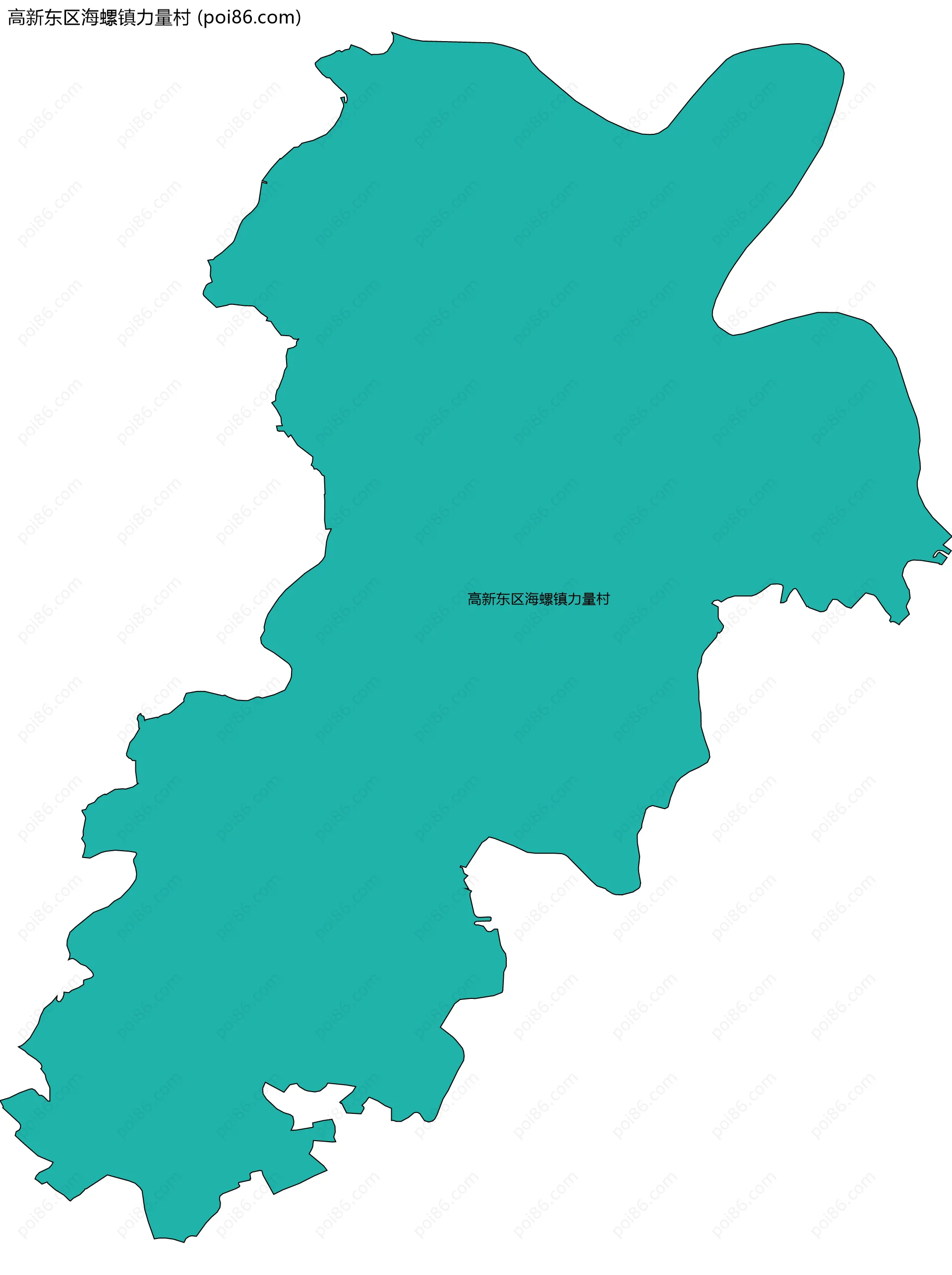 高新东区海螺镇力量村边界地图