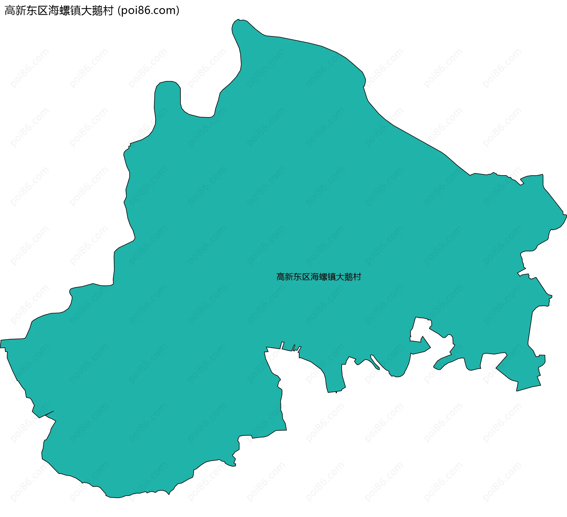 高新东区海螺镇大鹅村边界地图