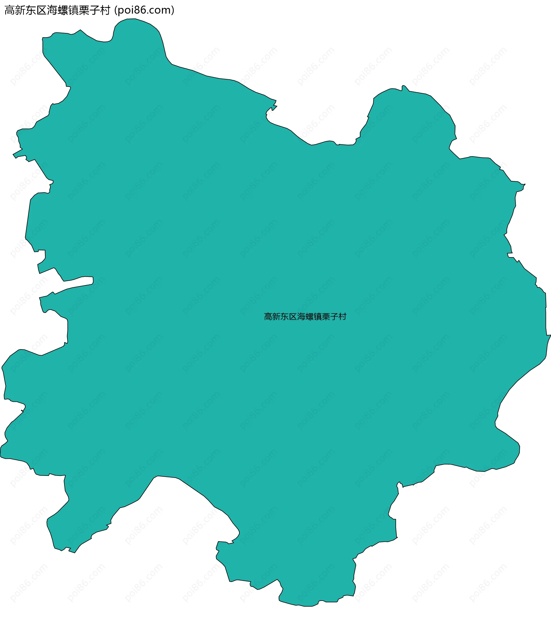高新东区海螺镇栗子村边界地图