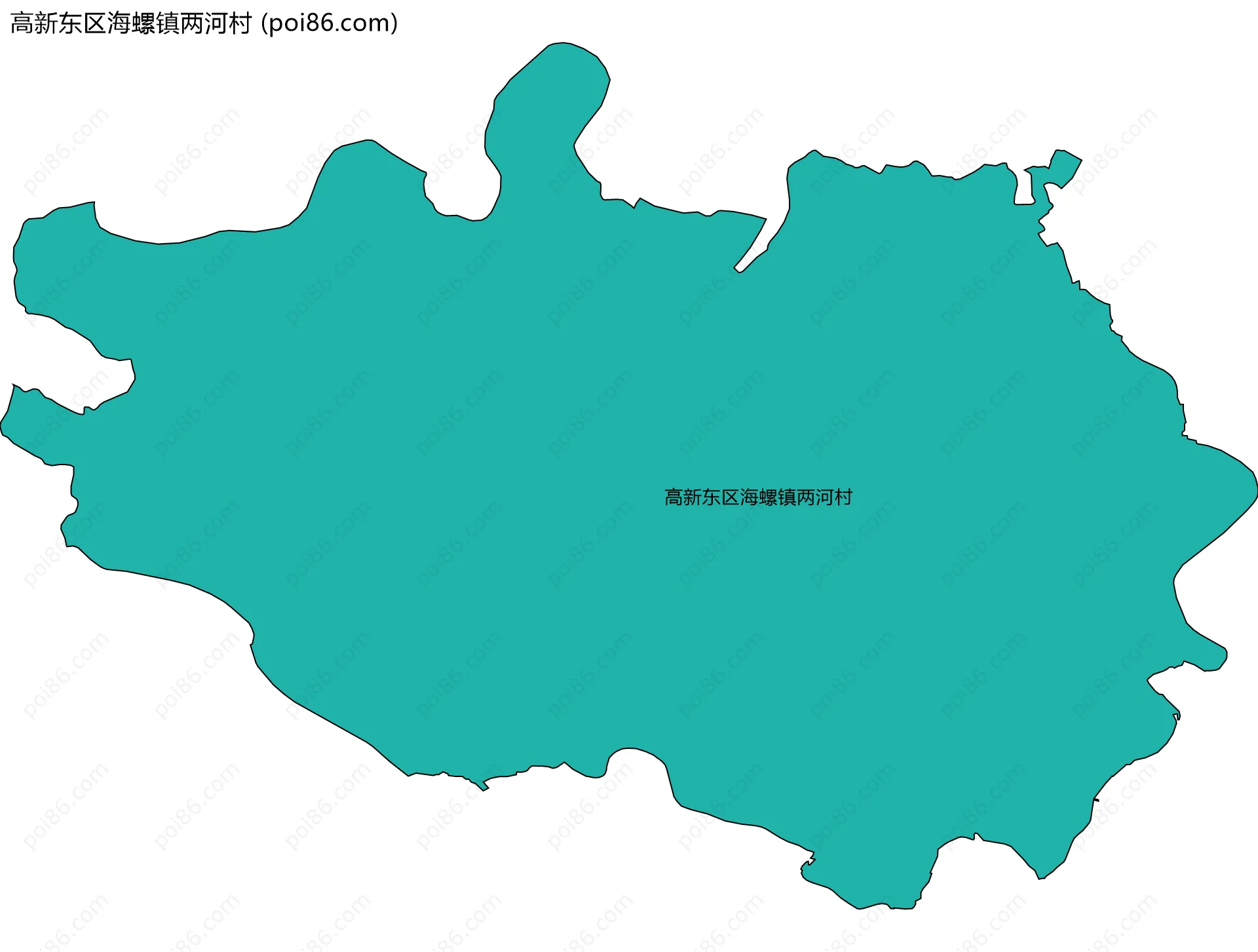 高新东区海螺镇两河村边界地图