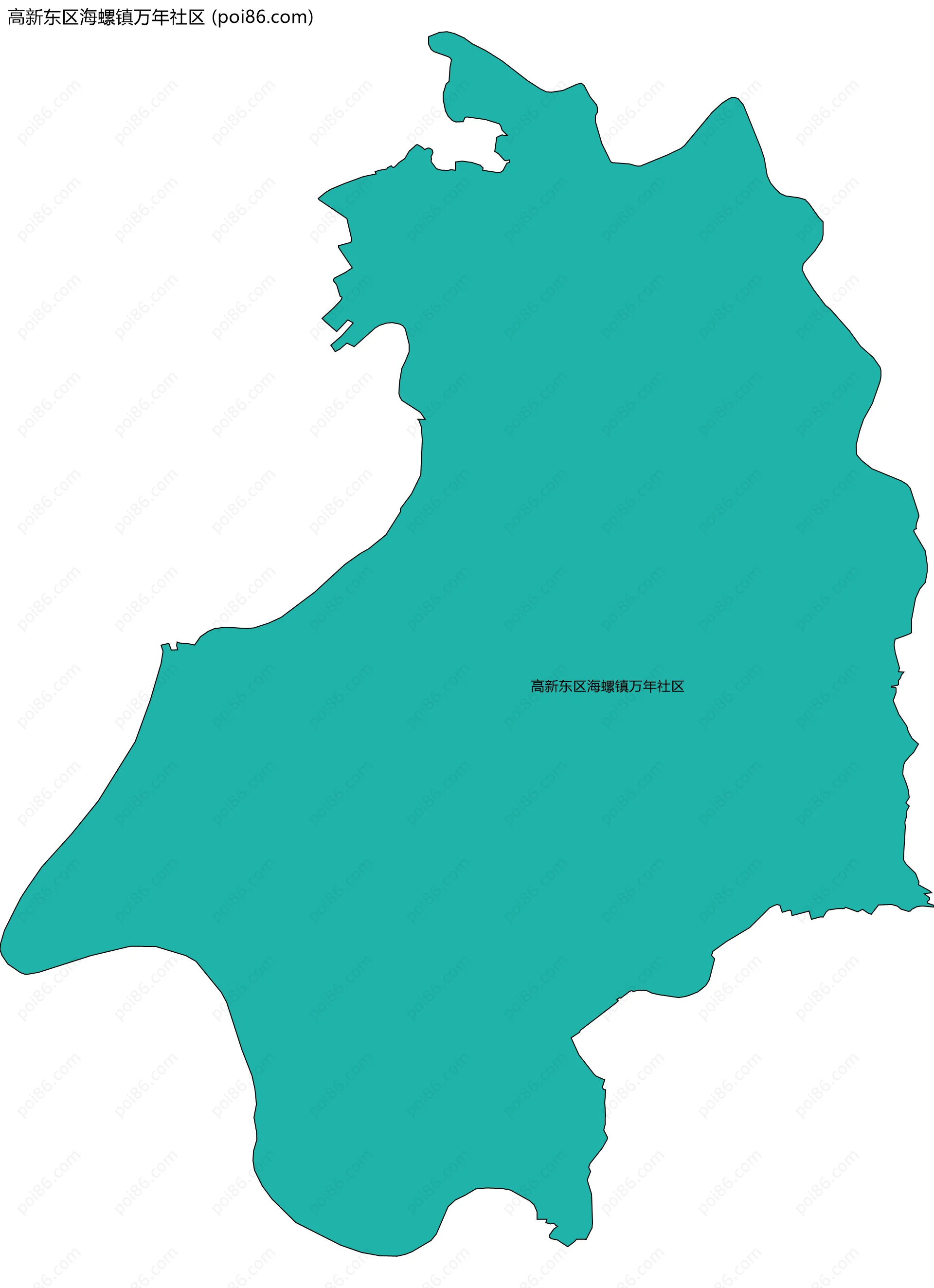 高新东区海螺镇万年社区边界地图