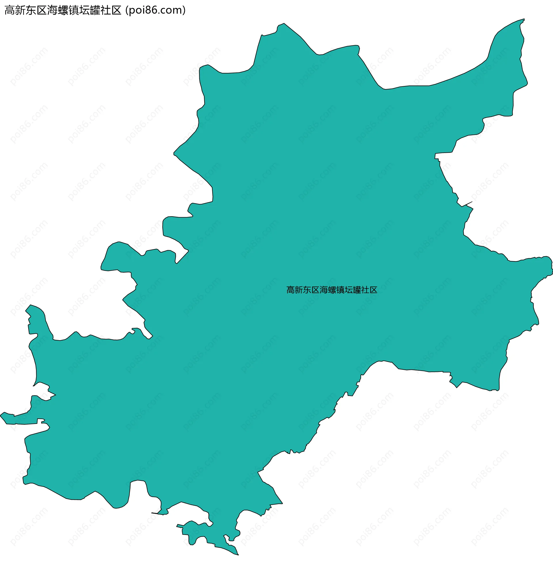 高新东区海螺镇坛罐社区边界地图