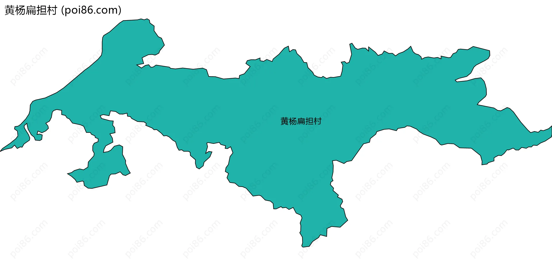 黄杨扁担村边界地图