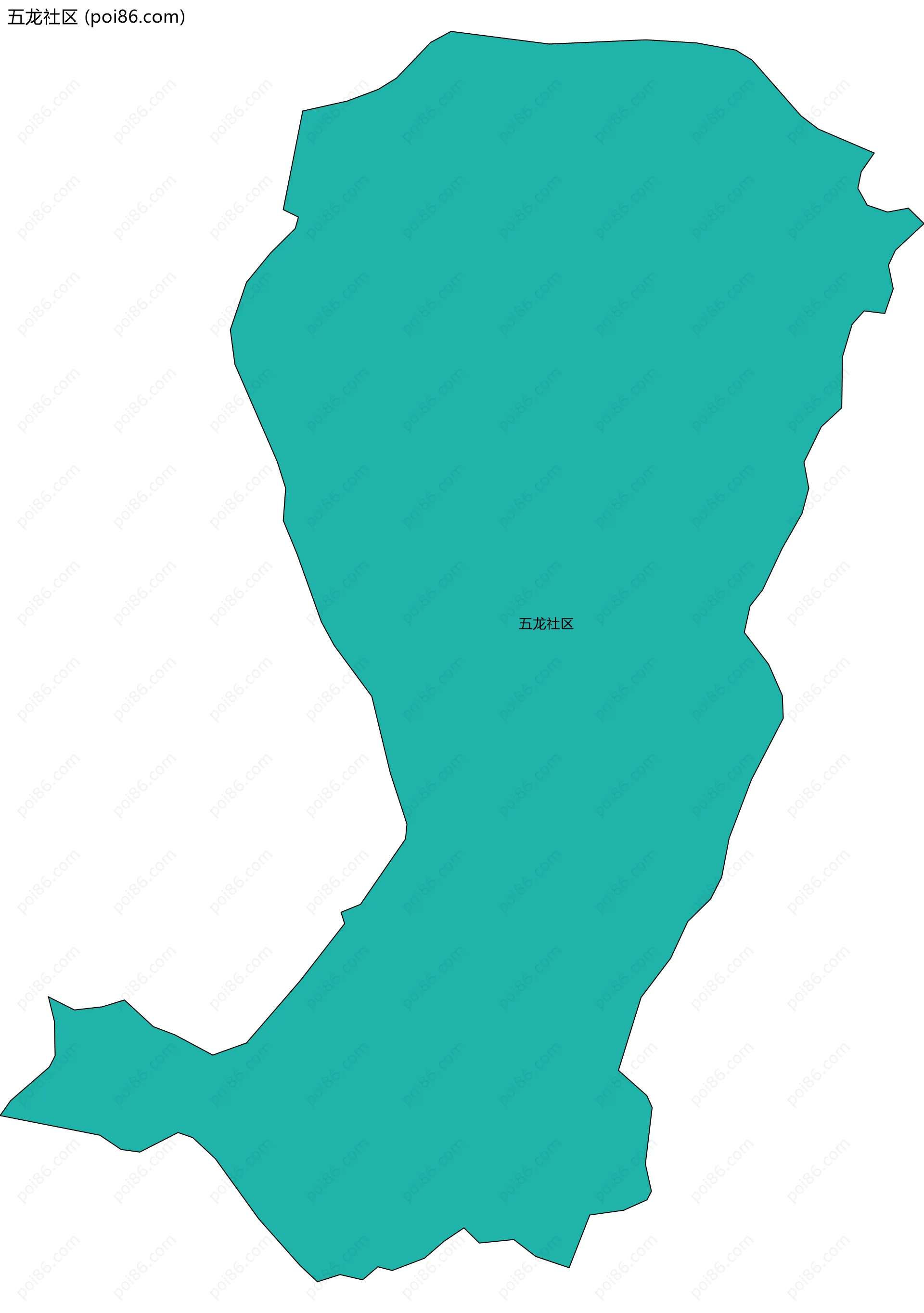五龙社区边界地图