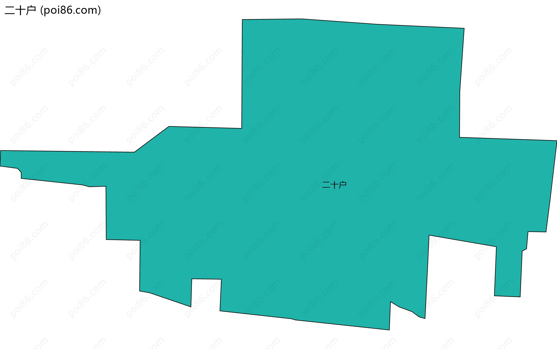 二十户边界地图
